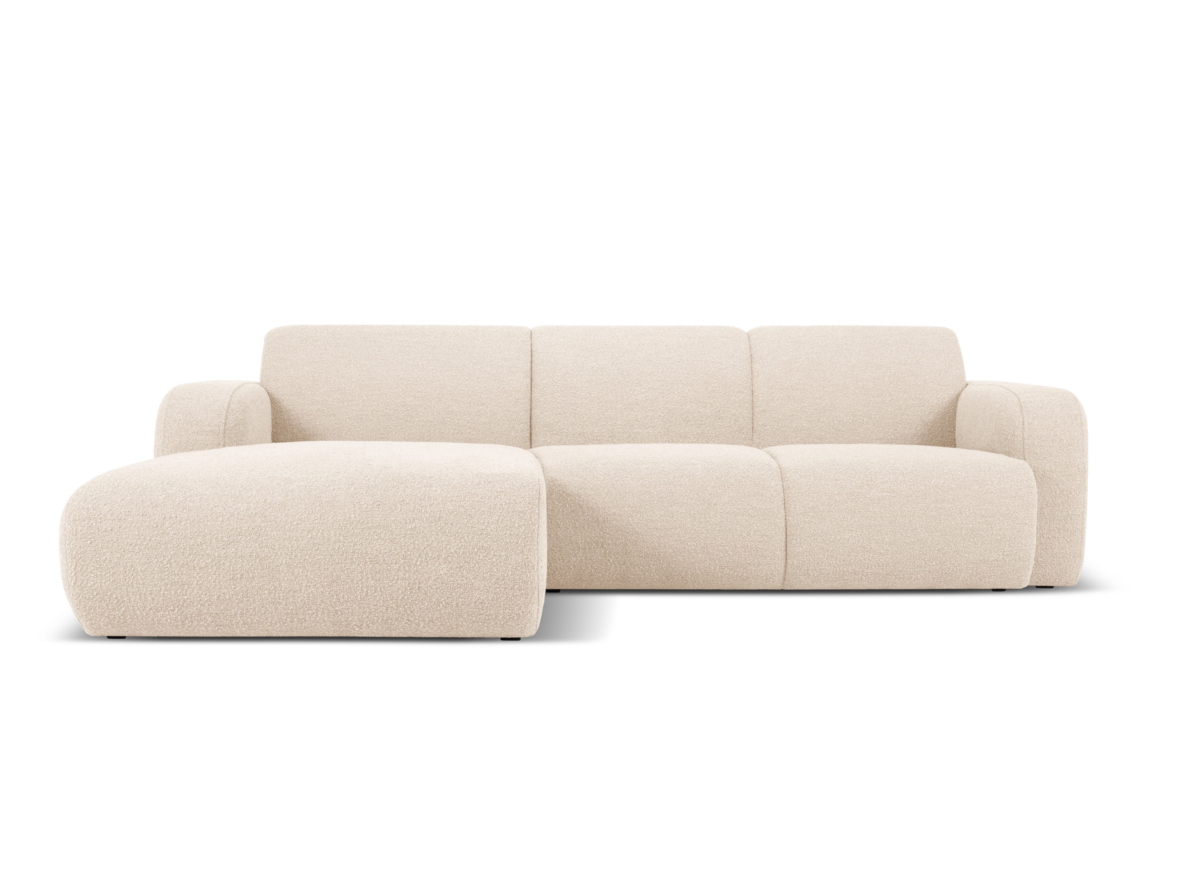 Narożnik w tkaninie boucle lewostronny MOLINO beżowy Micadoni Eye on Design