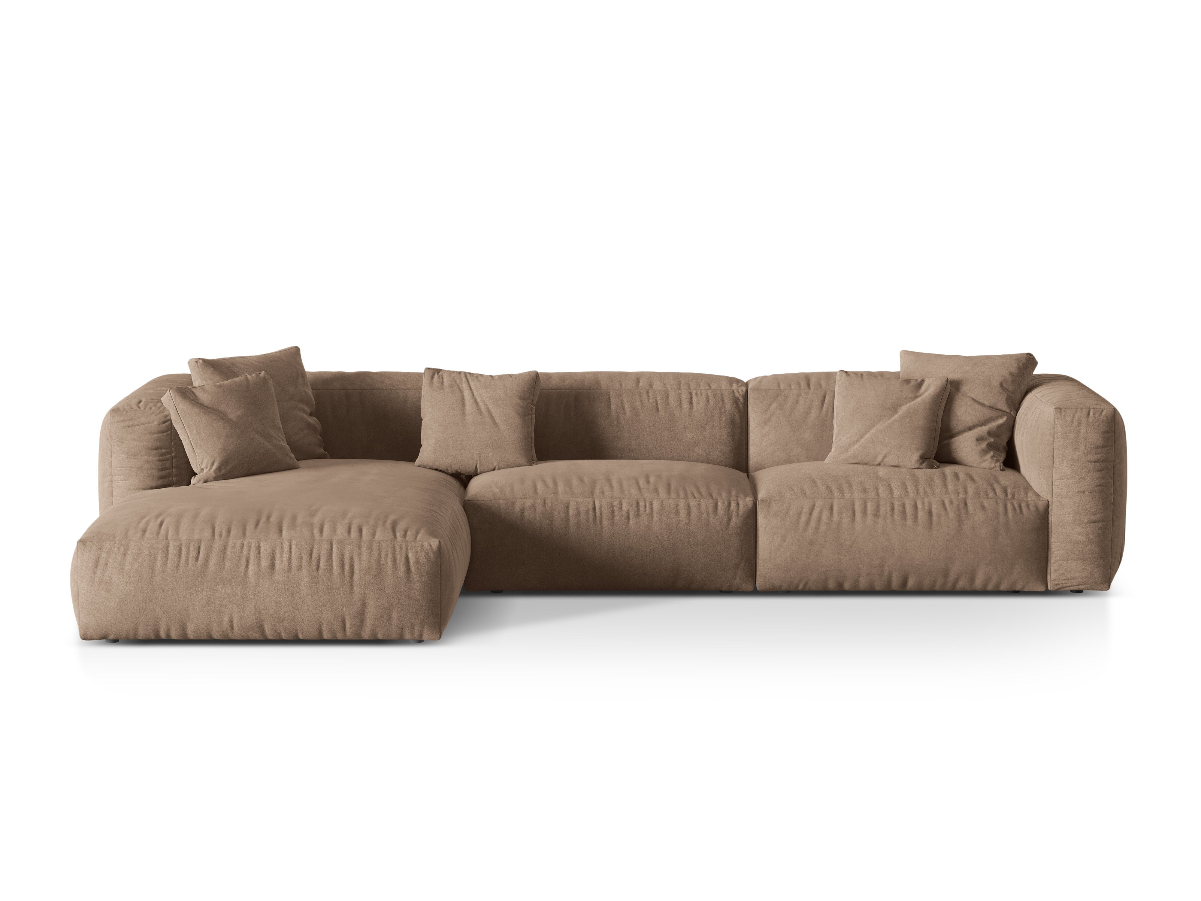 Leved linke Ecke 3-Sitzer Martina Dark-Tone
