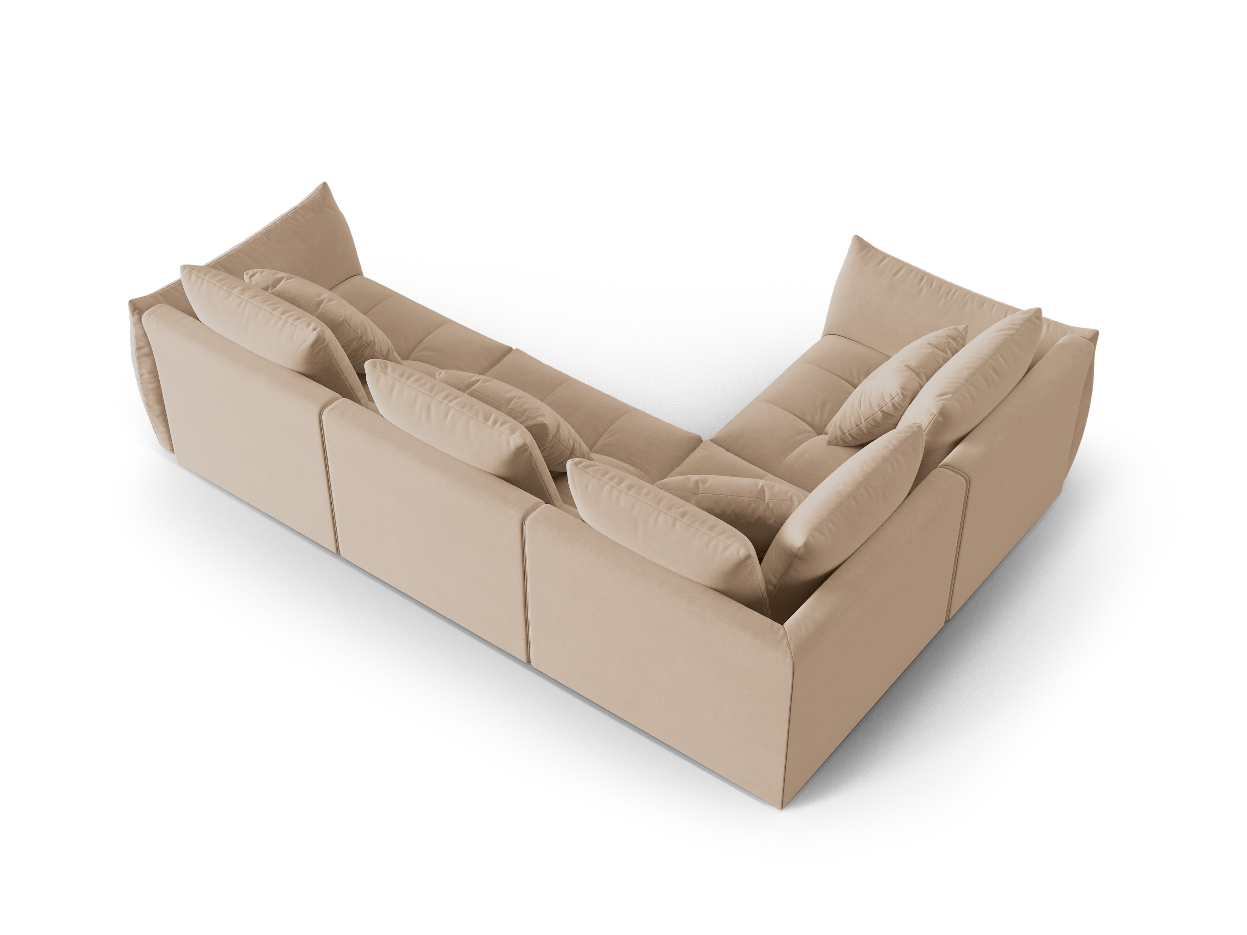 Velvet Modular Left Corner Sofa, "Bloom", 3 Seats, Sand, 316x216x95
Made in Europe