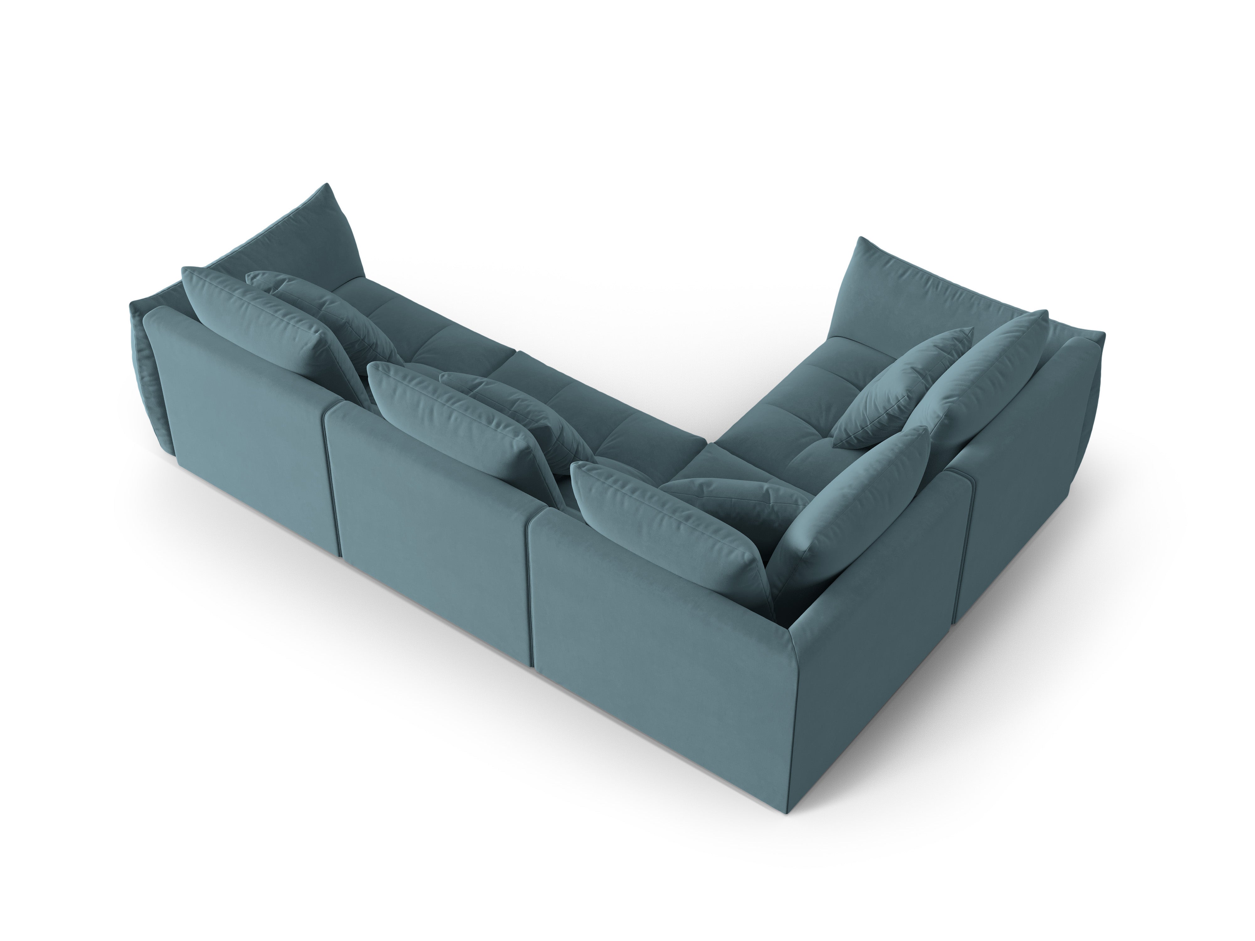 Velvet Modular Left Corner Sofa, "Bloom", 3 Seats, Pastel Blue, 316x216x95
Made in Europe