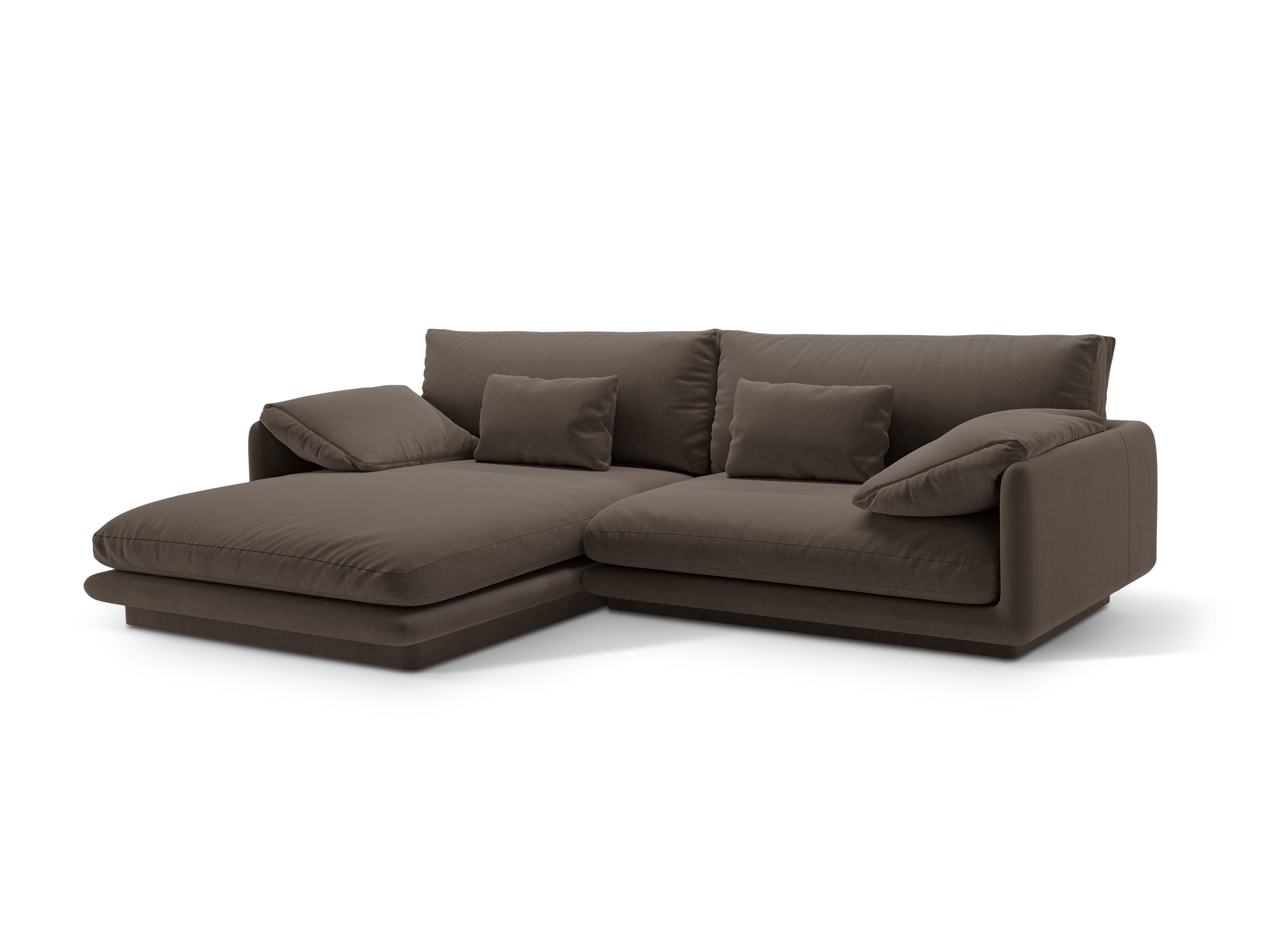 Samtecke der 4-Personen-linksseitigen Torino-Heban Brown