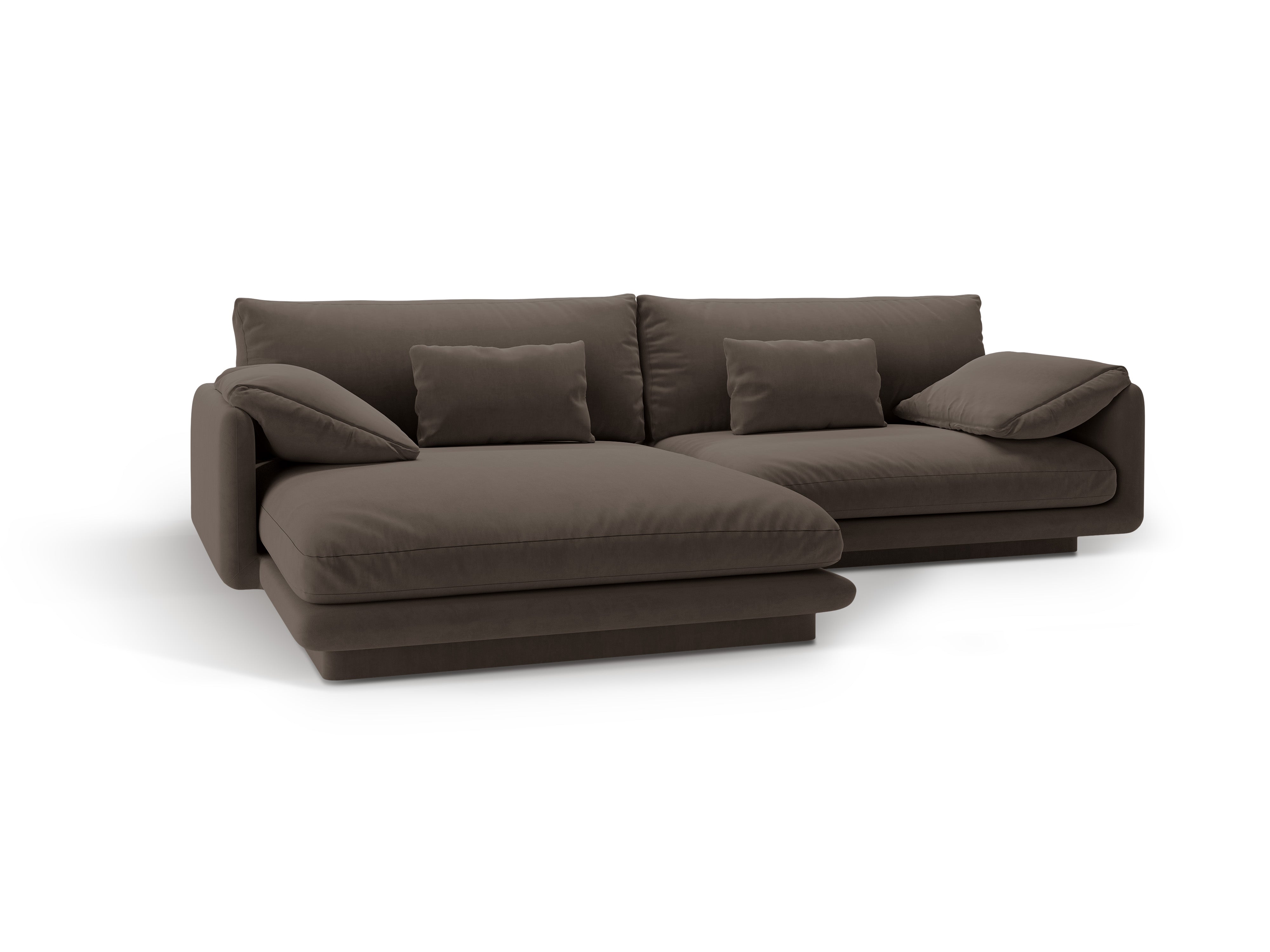 Samtecke der 4-Personen-linksseitigen Torino-Heban Brown