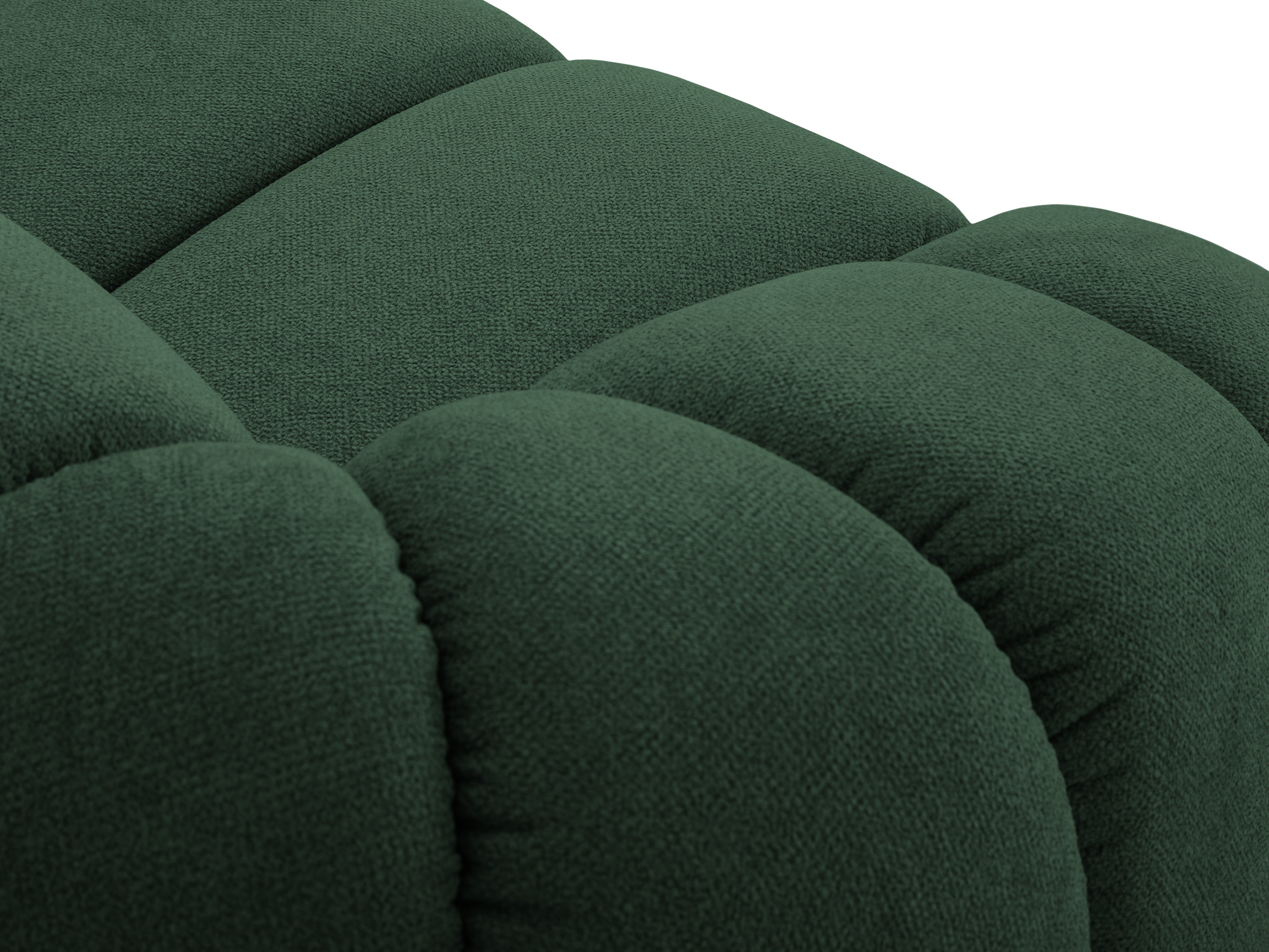 4-sitziger linker Ecksofa DIANA dunkelgrüner Chenille