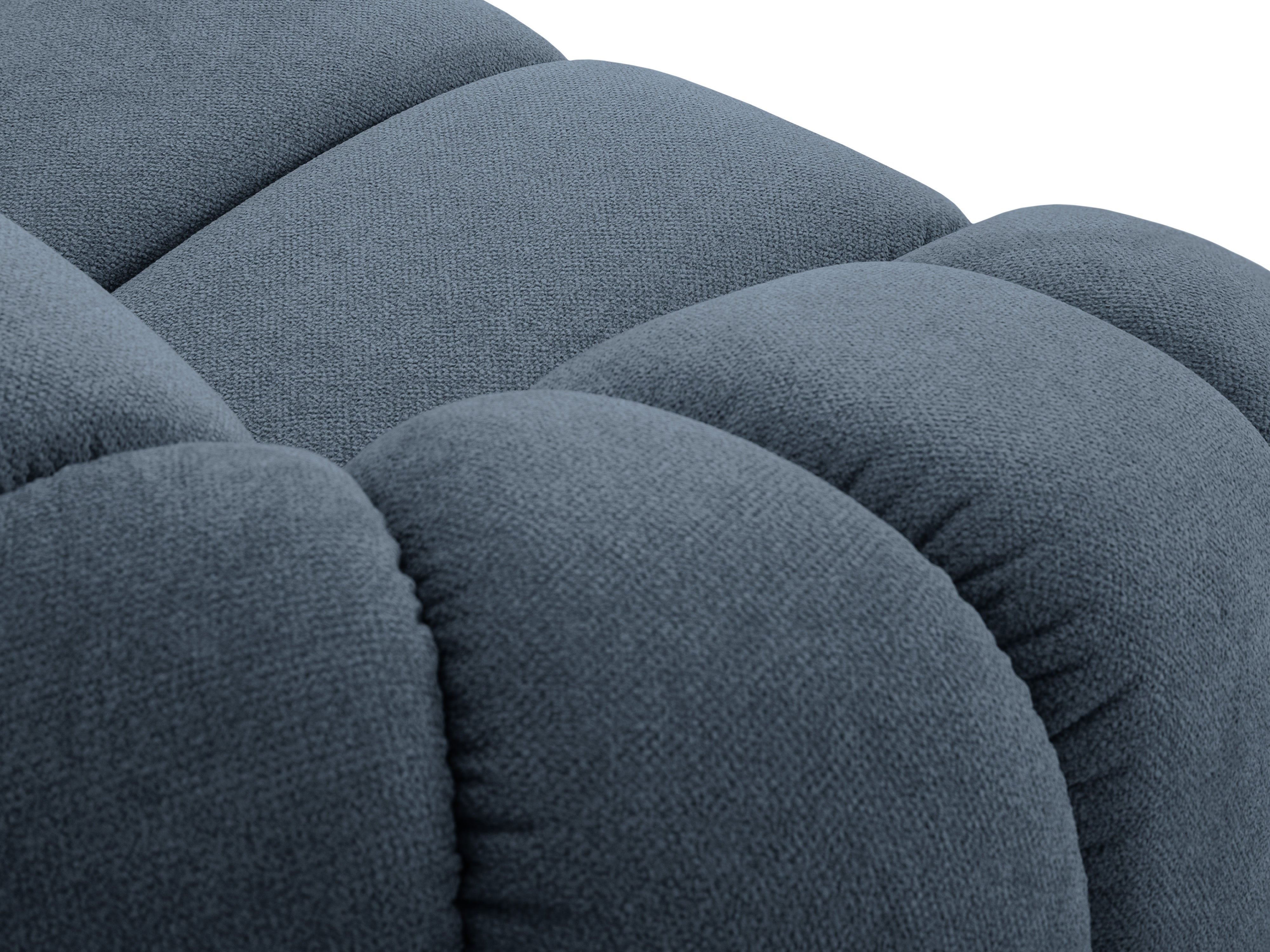 Velvet Left Corner Sofa, "Diana", 4 Seats, Blue Jeans, 334x182x72
Made in Europe