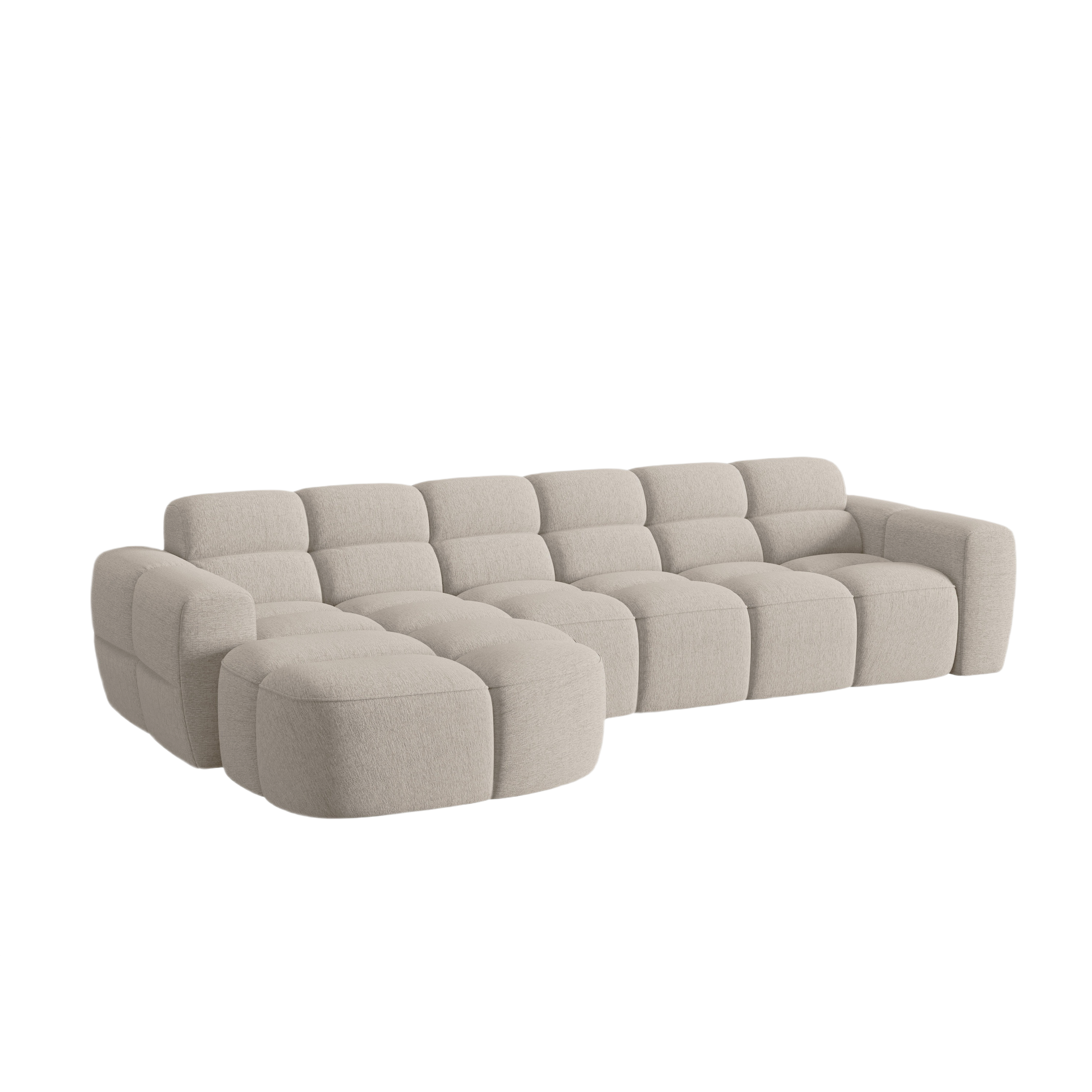 Left-sided corner sofa LISA sand chenille