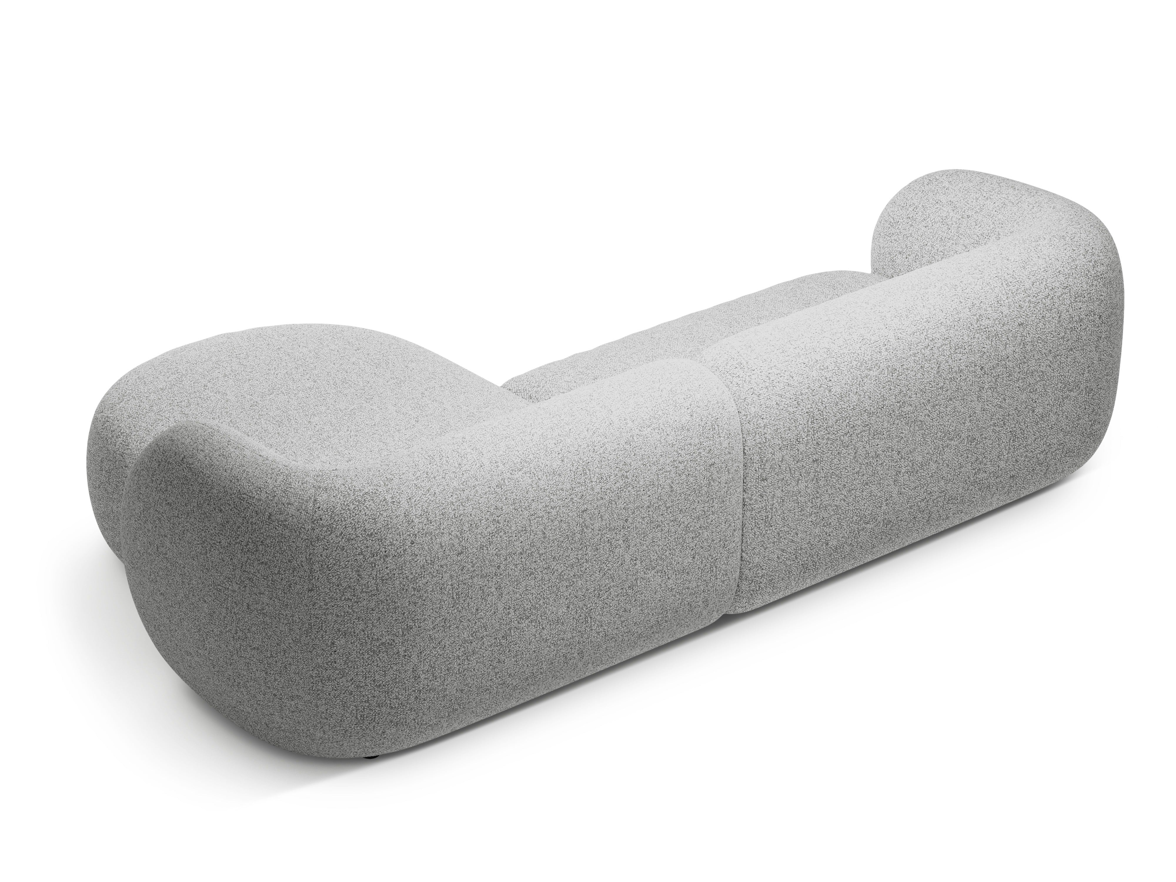Right-facing 3-seater sofa KATE light gray mélange