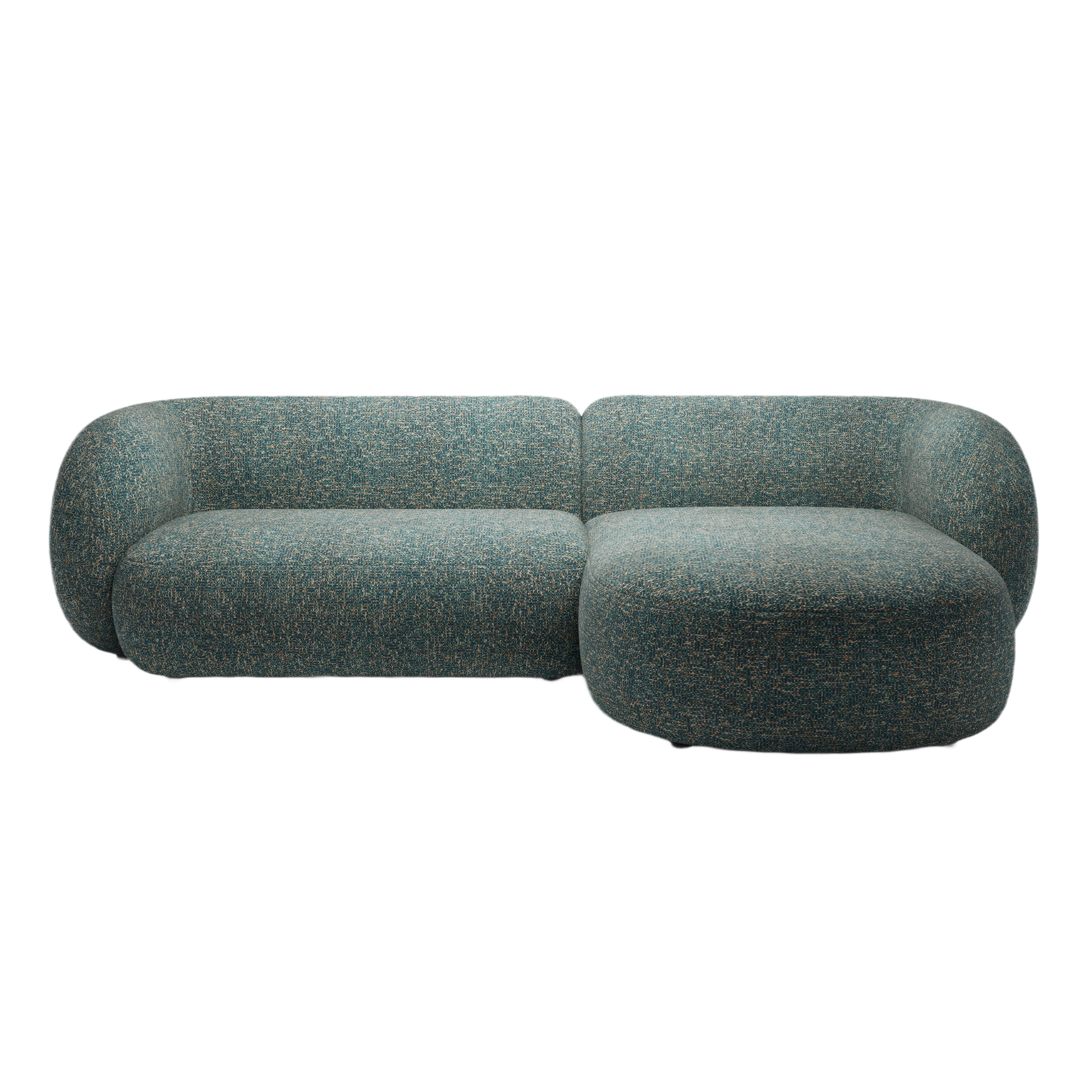 Right-facing 3-seater sofa KATE blue mélange