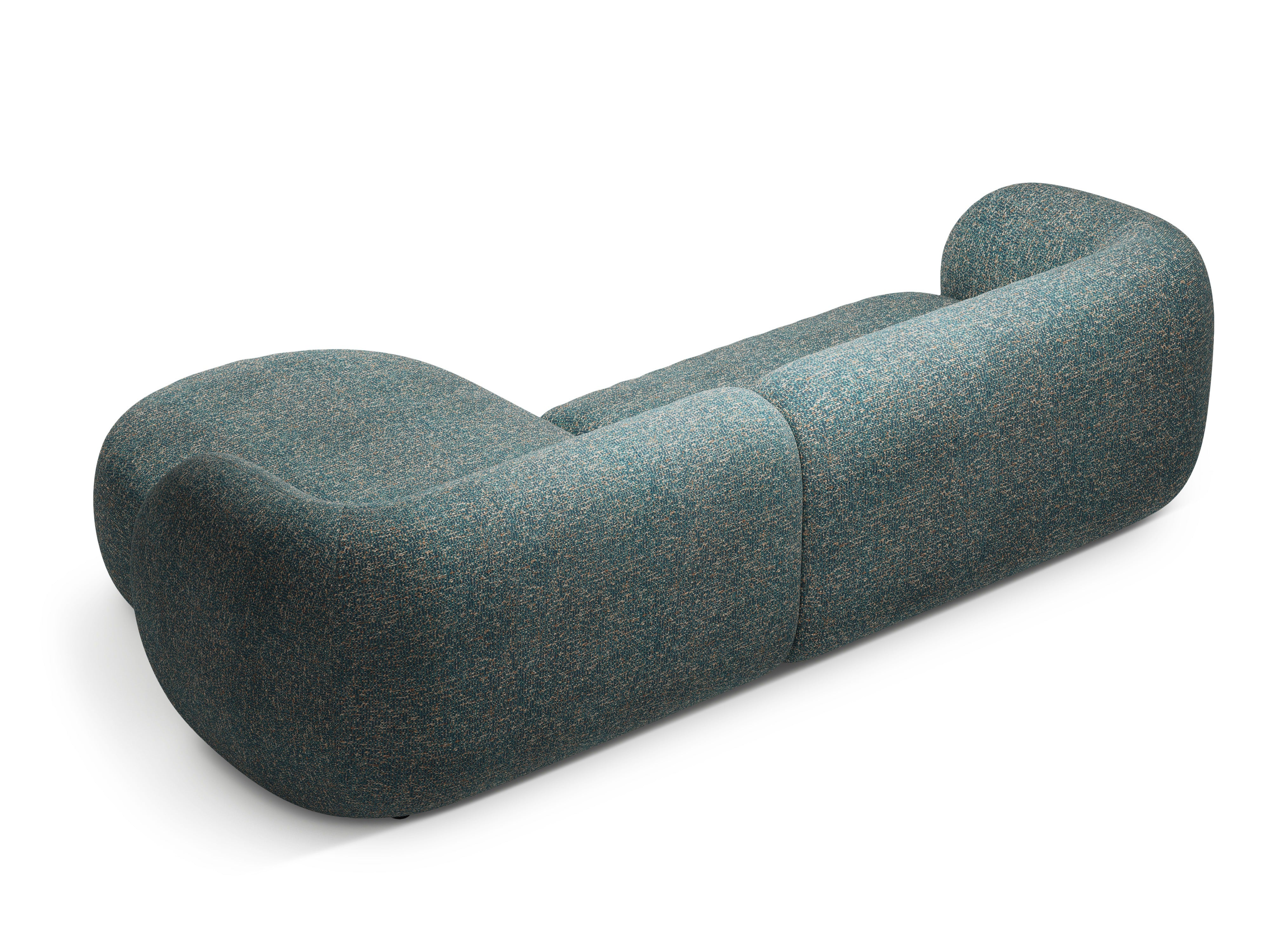 Right-facing 3-seater sofa KATE blue mélange