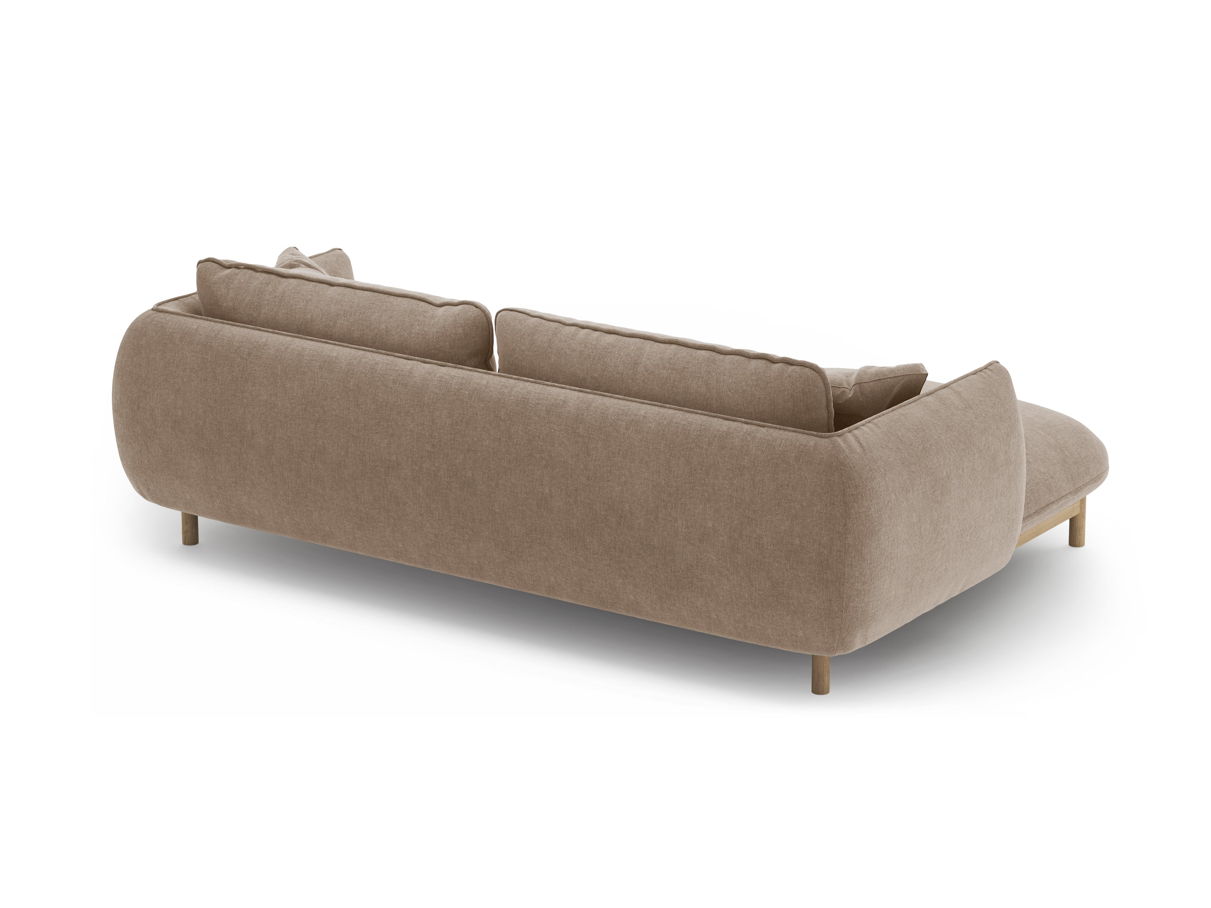 Left-sided corner sofa ADA sand chenille