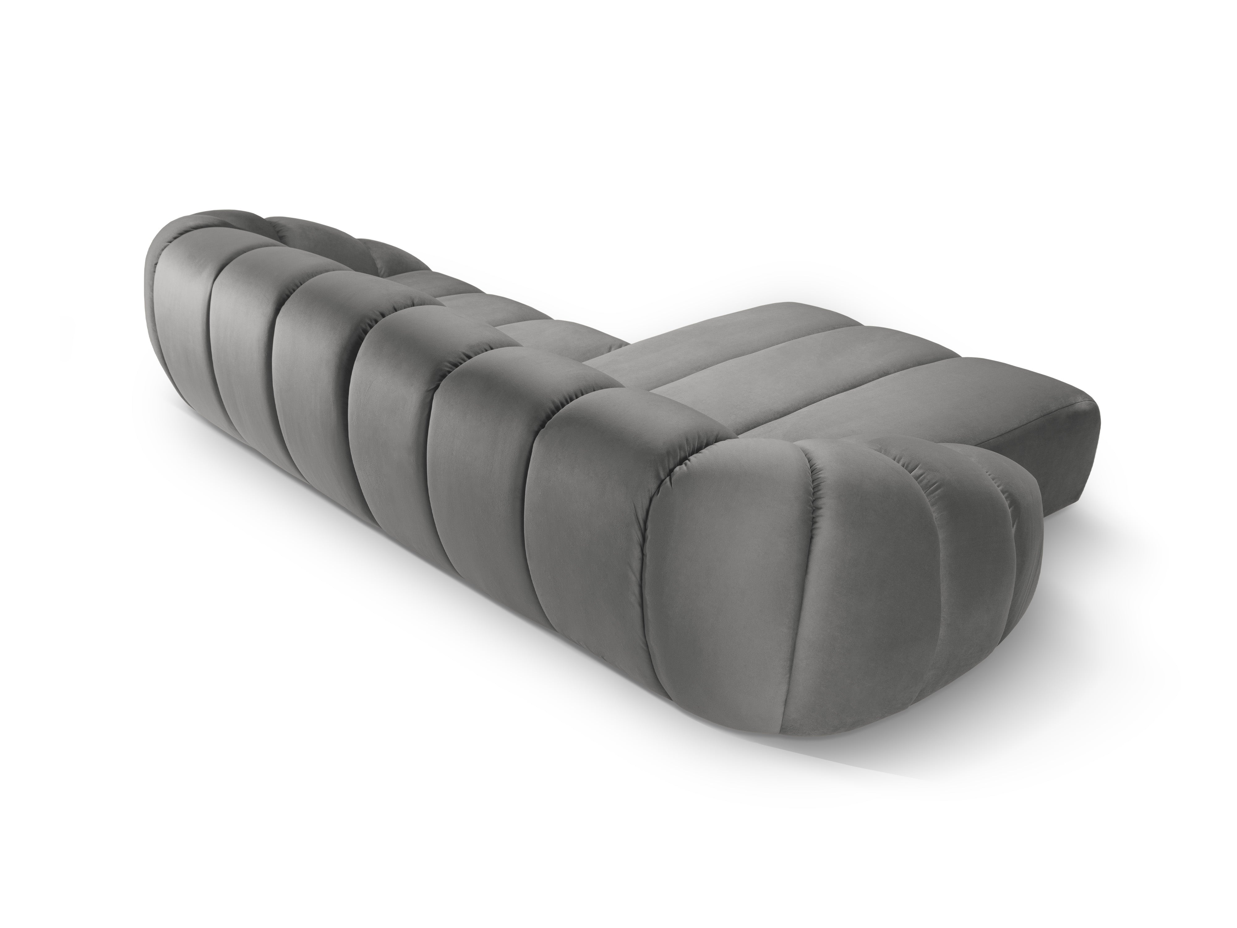 Samt linke Ecke Sofa, "Diana", 4 Sitze, Grau, 334x182x72
In Europa gemacht