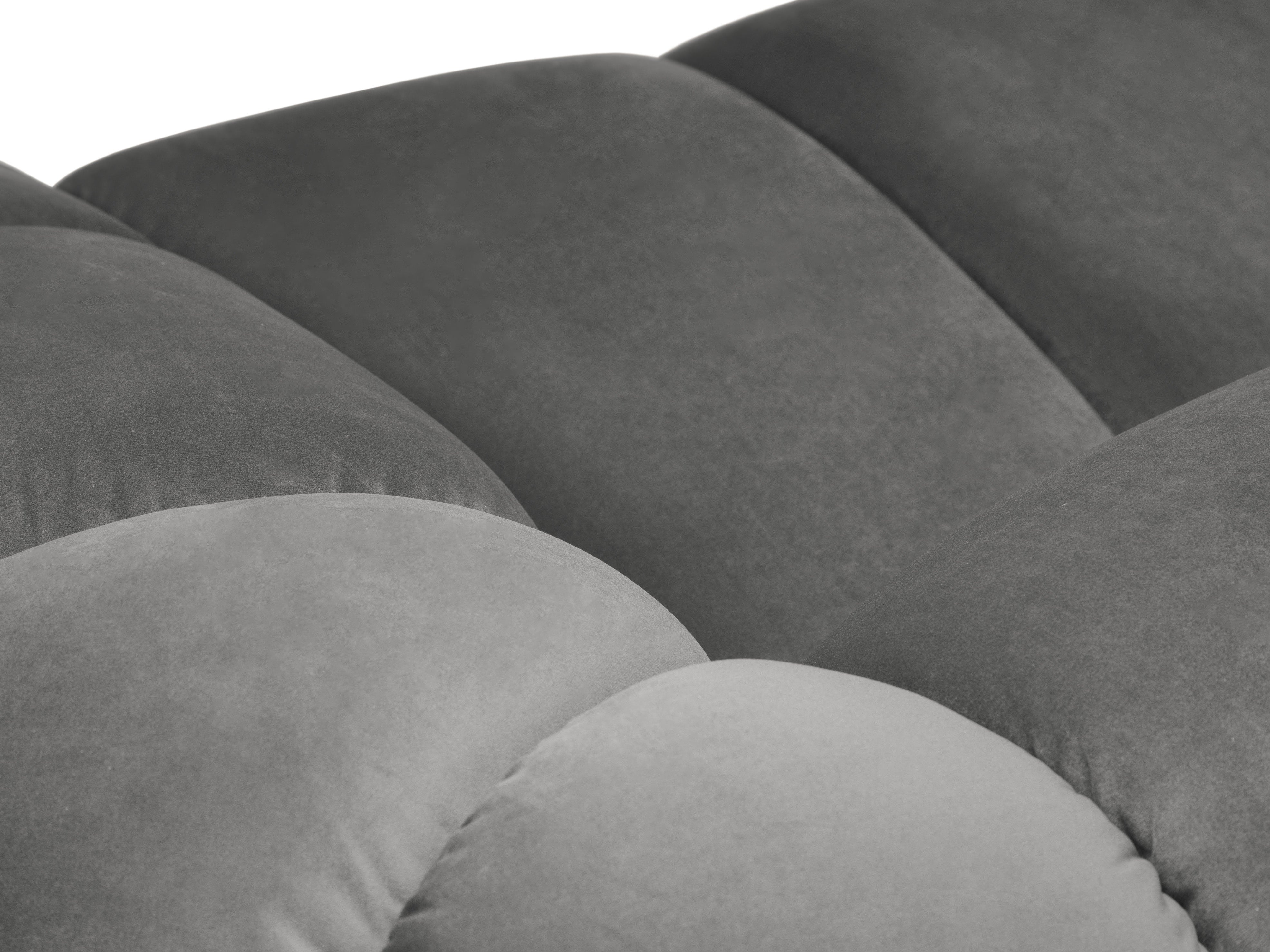 Samt linke Ecke Sofa, "Diana", 4 Sitze, Grau, 334x182x72
In Europa gemacht