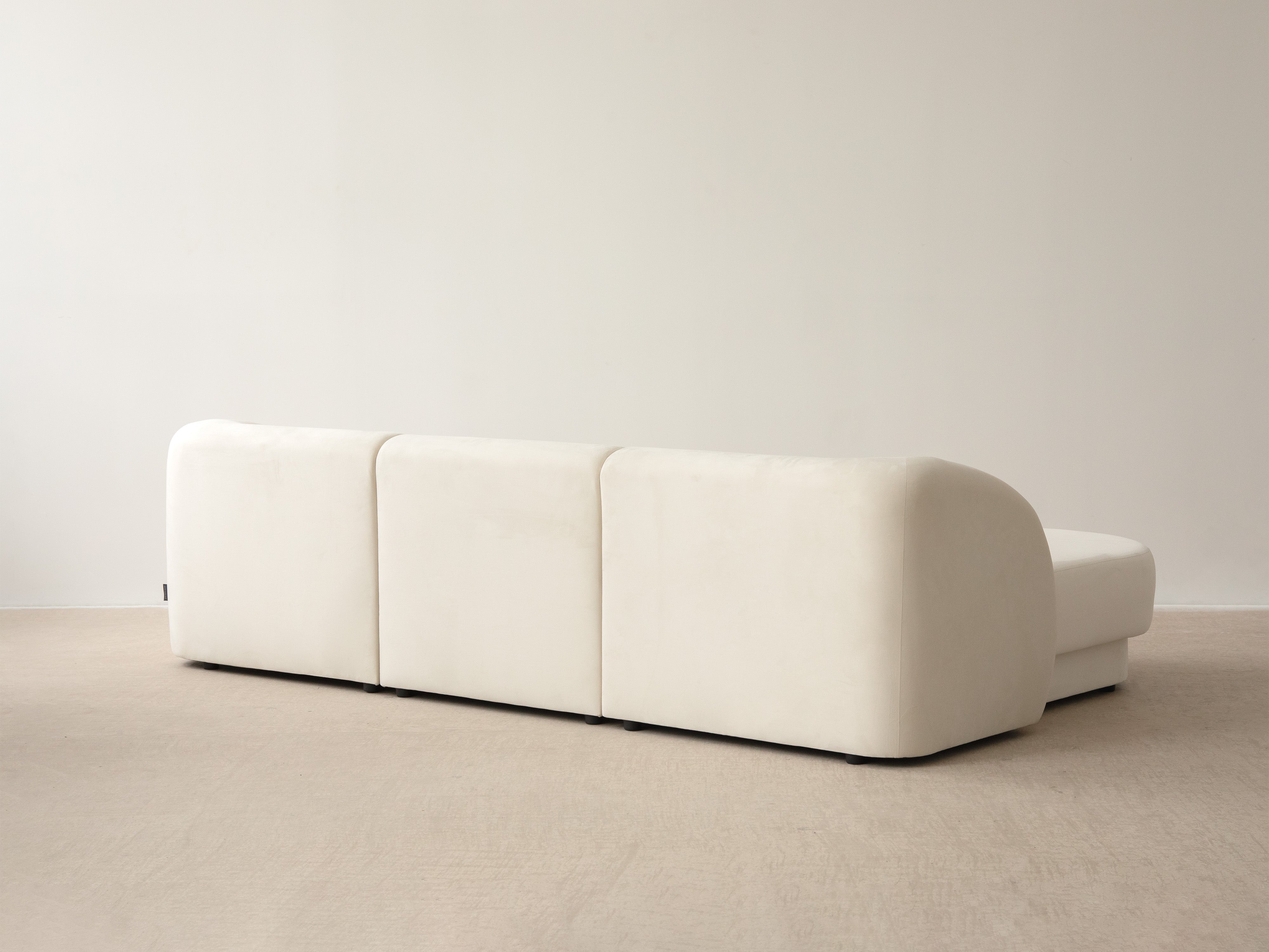 Panoramic sofa in the Miley Petrol school fabric