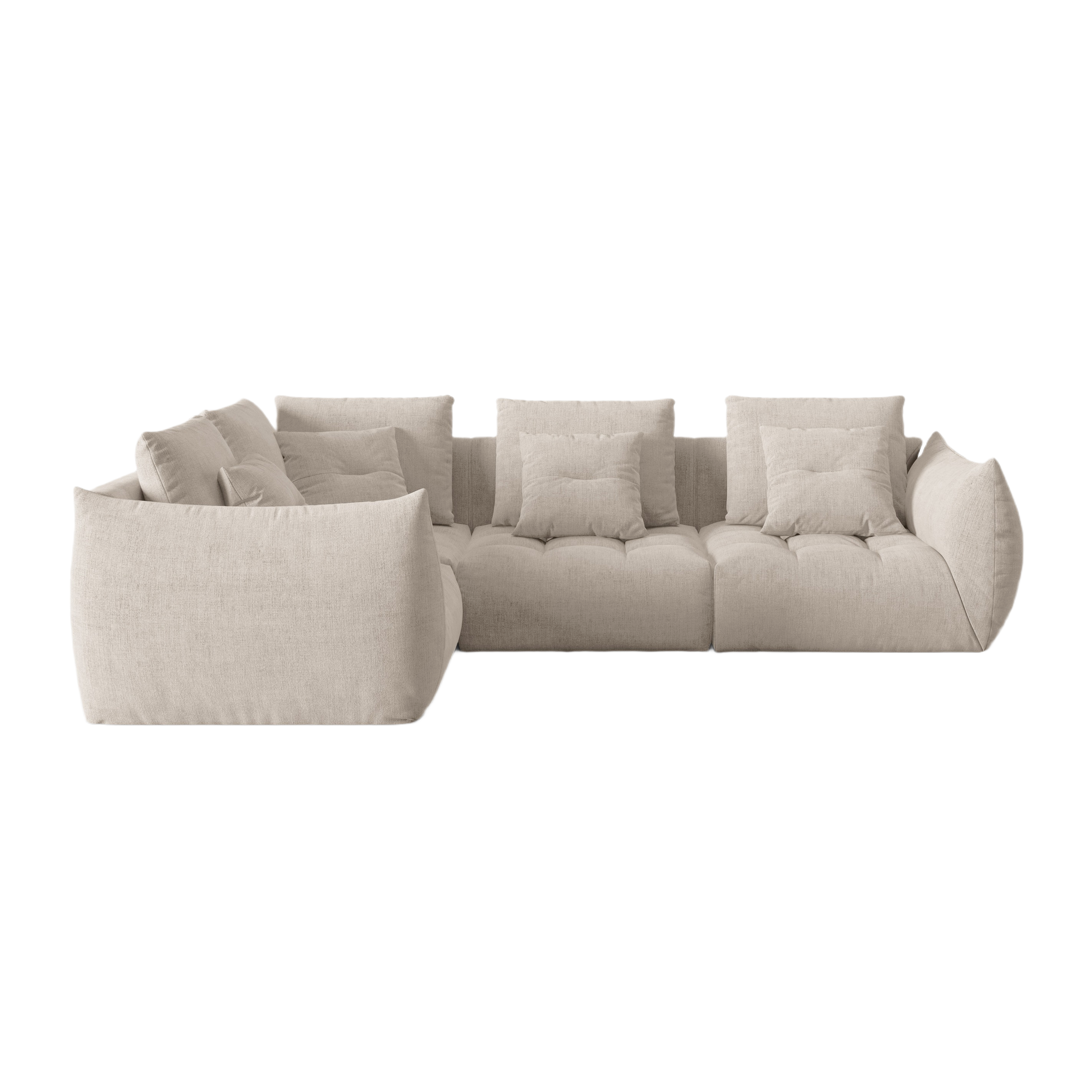 Modular Left Corner Sofa, "Bloom", 3 Seats, Dark Beige, 316x216x95
Made in Europe