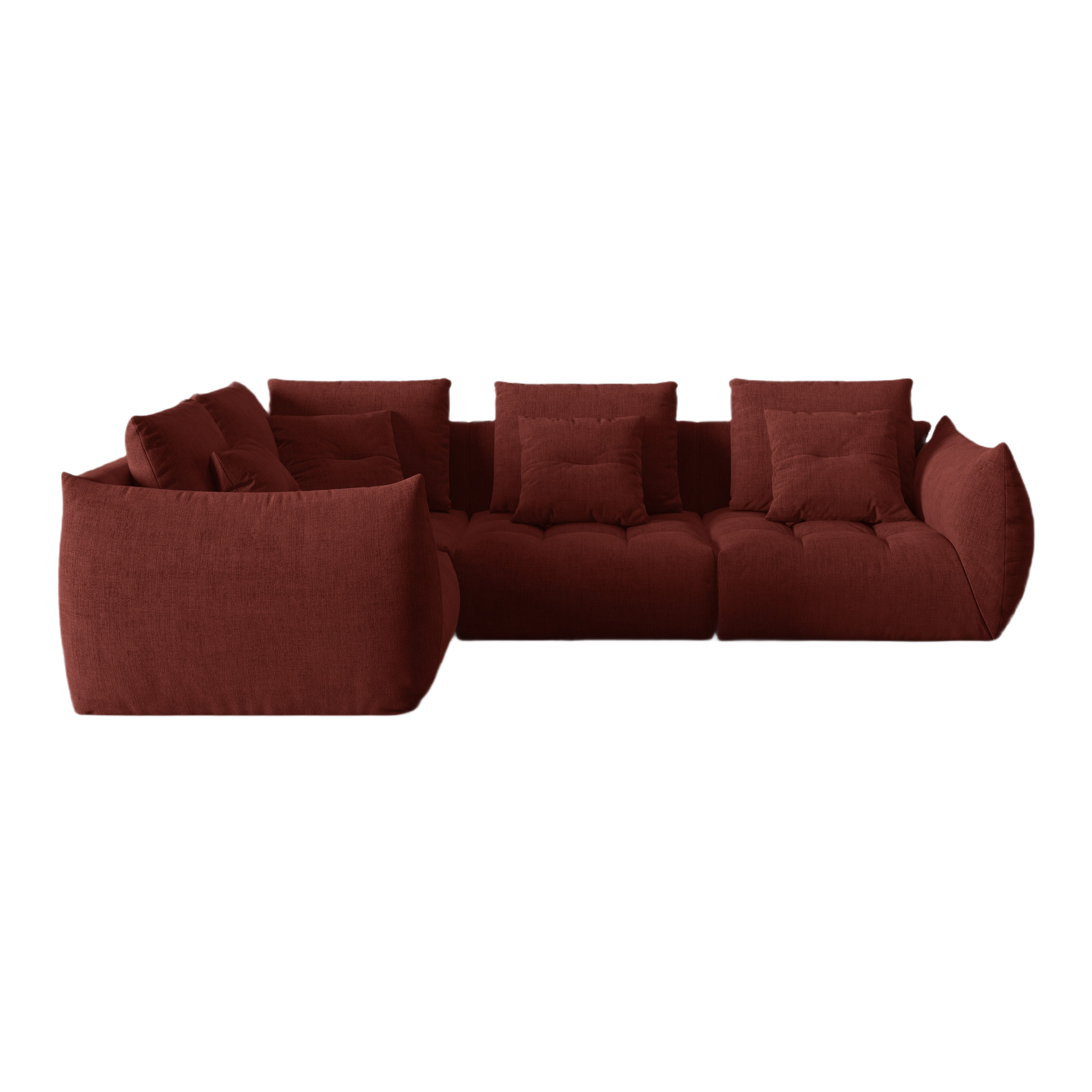 Modular Left Corner Sofa, "Bloom", 3 Seats, Red, 316x216x95
Made in Europe