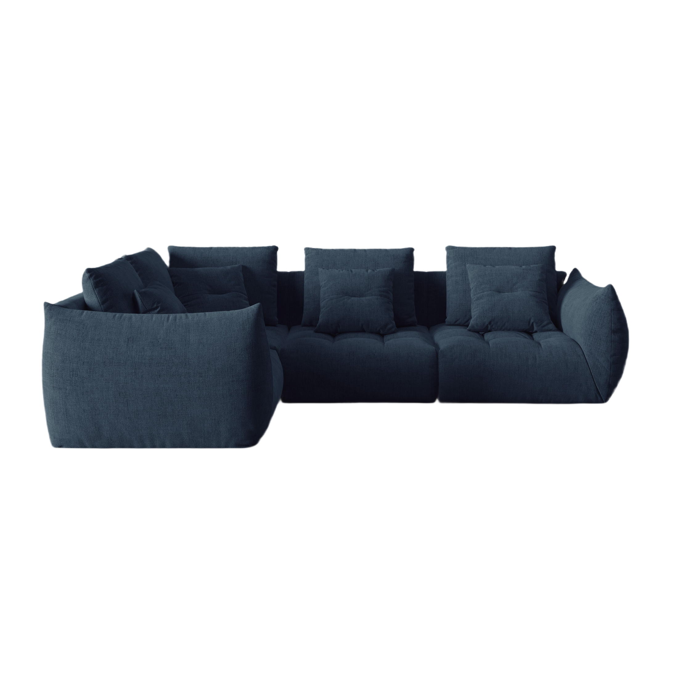 Modular Left Corner Sofa, "Bloom", 3 Seats, Dark Blue, 316x216x95
Made in Europe