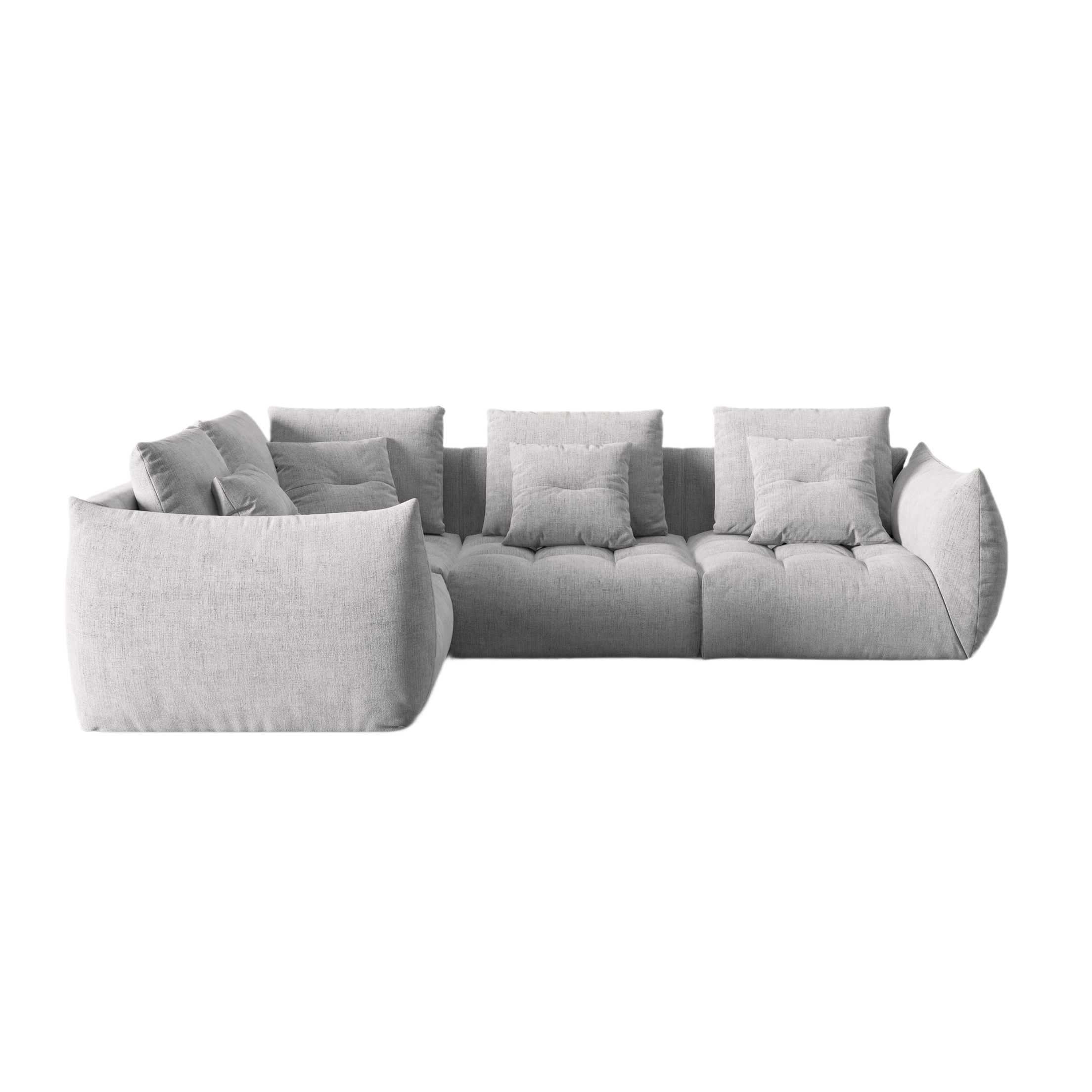 Modular Left Corner Sofa, "Bloom", 3 Seats, Silver, 316x216x95
Made in Europe