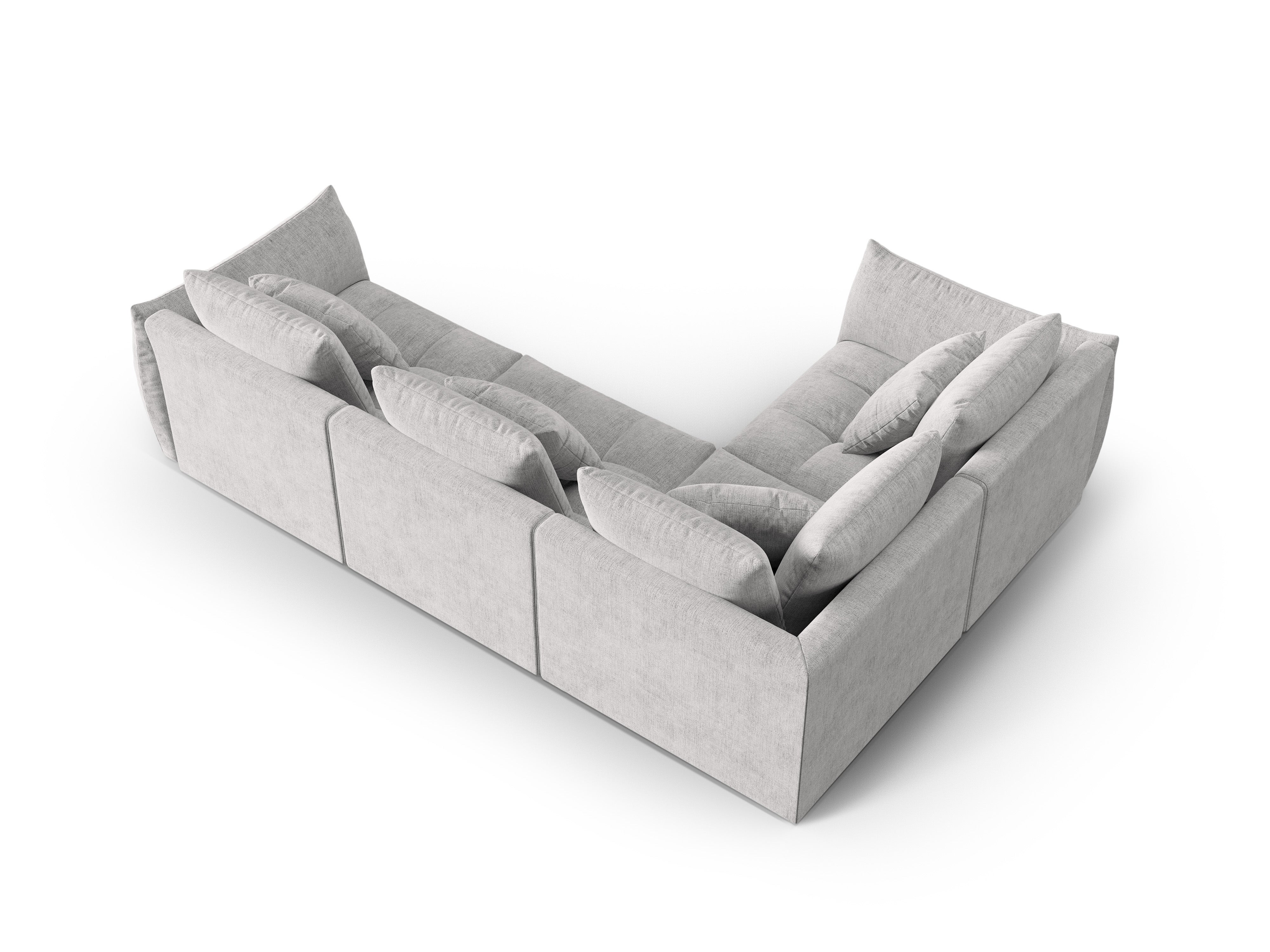 Modular Left Corner Sofa, "Bloom", 3 Seats, Silver, 316x216x95
Made in Europe