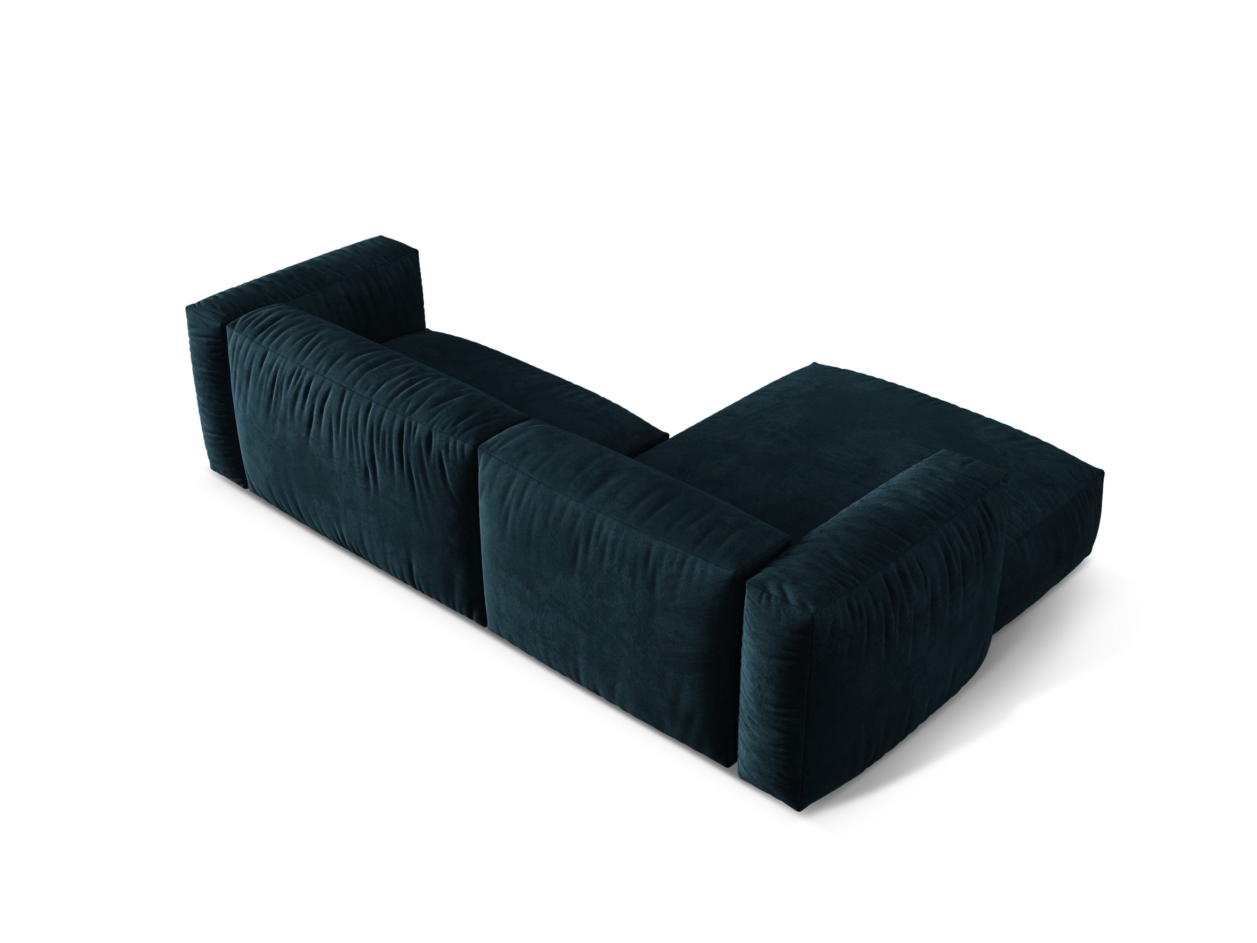Linkshänder 2-Sitzer-Samt Martin Marine Blue Benzin