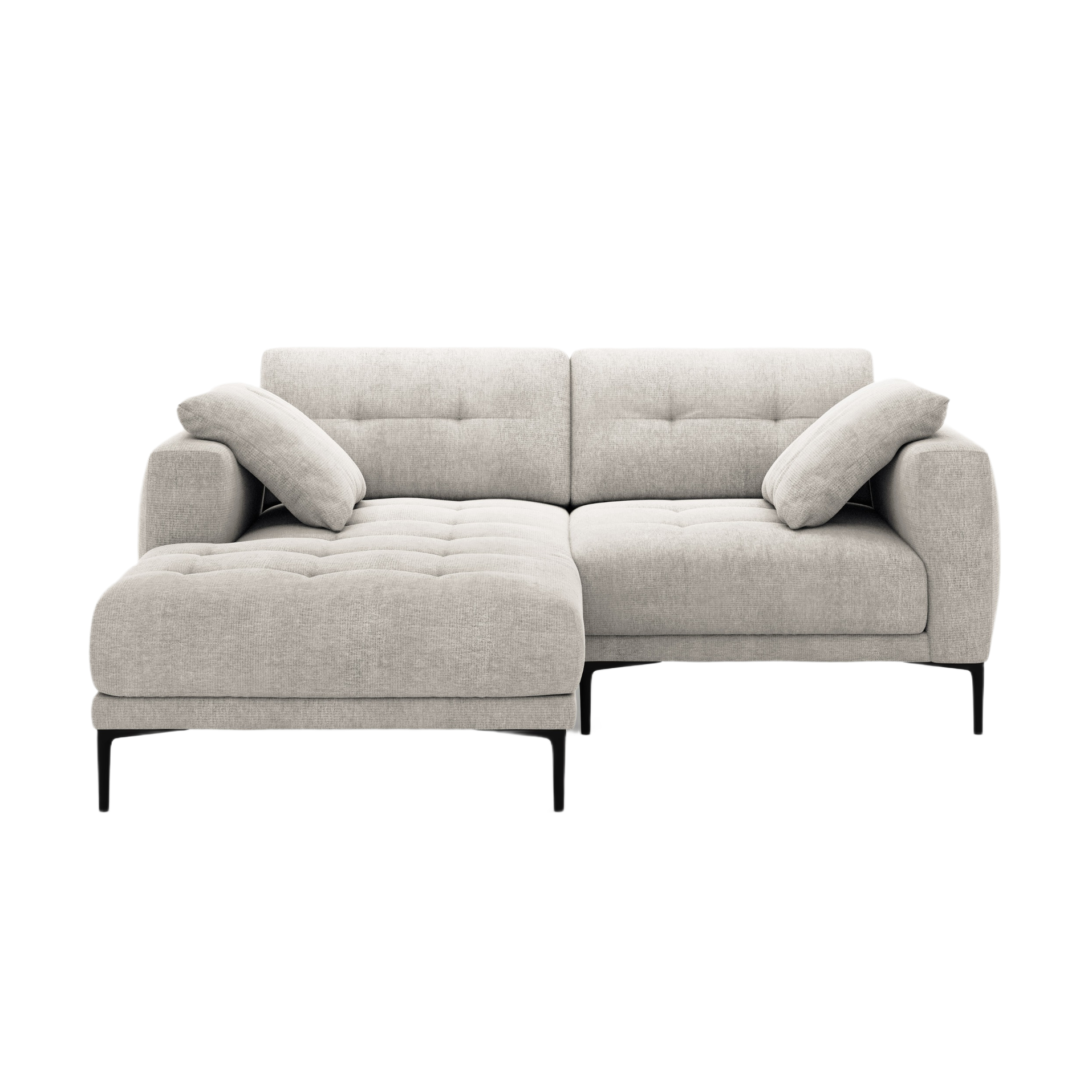 Left-facing corner sofa BEMY beige chenille