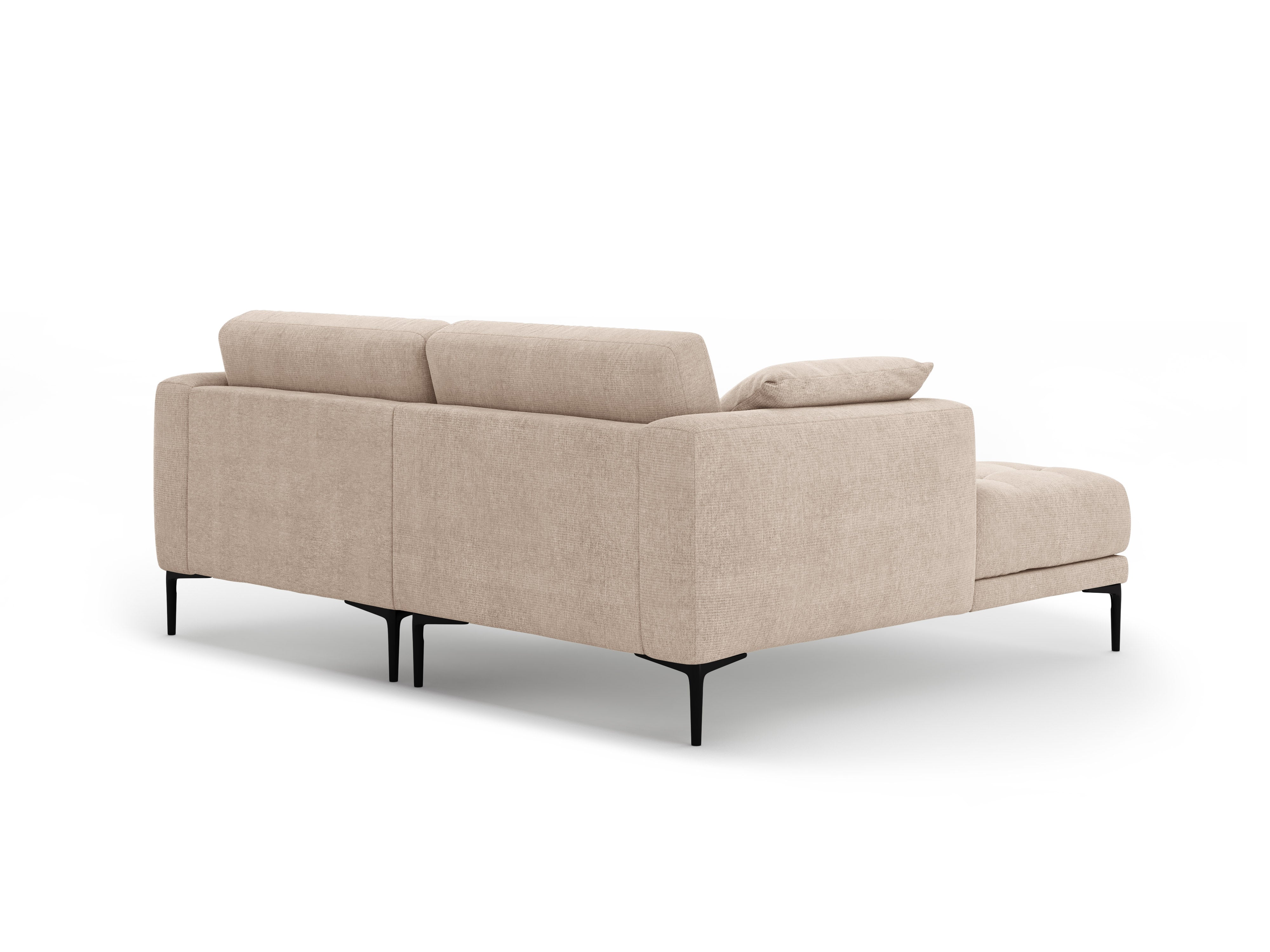 Left-facing corner sofa BEMY sand chenille