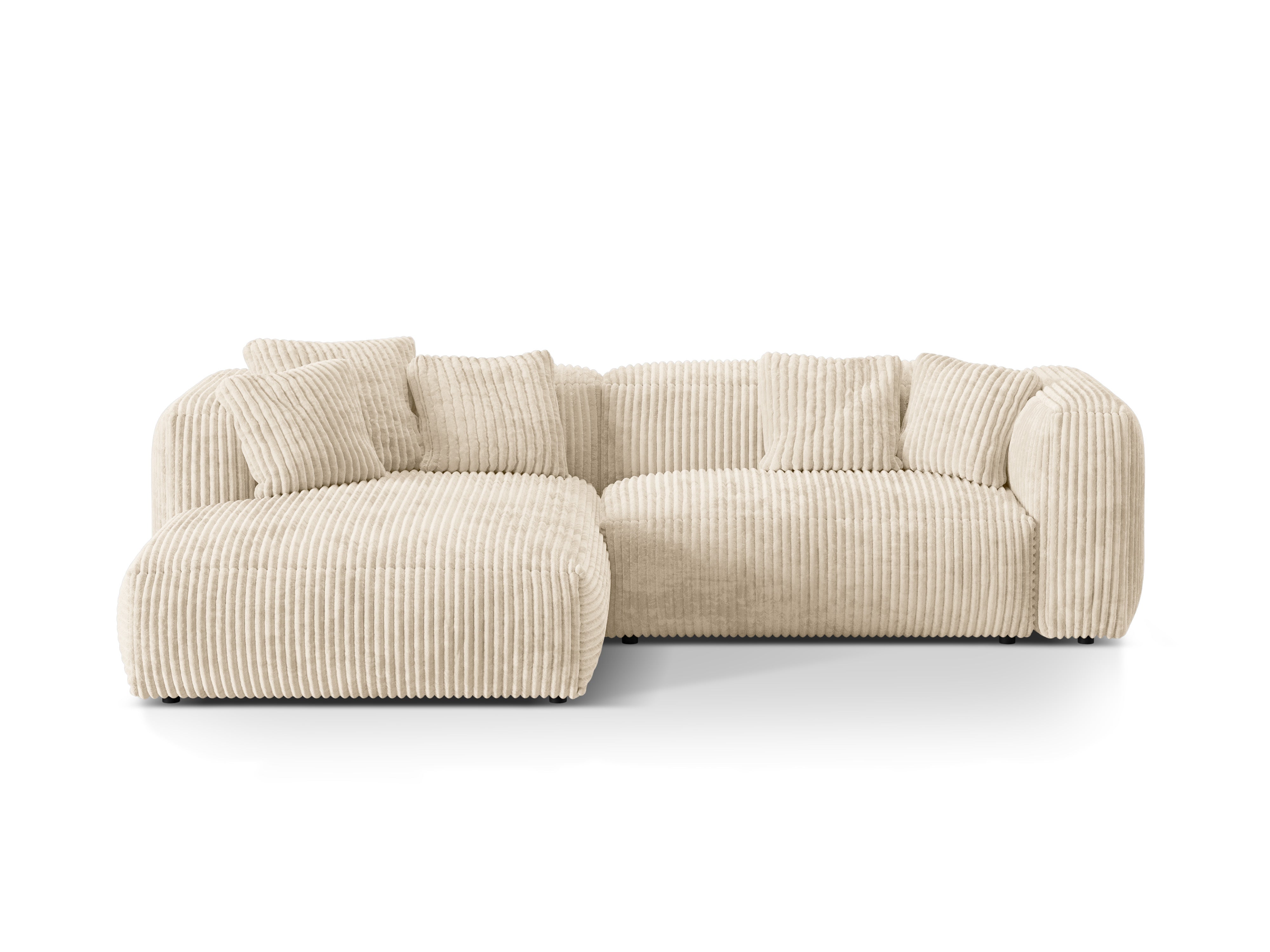 Left-handed martin left-sided corner light beige corduroy
