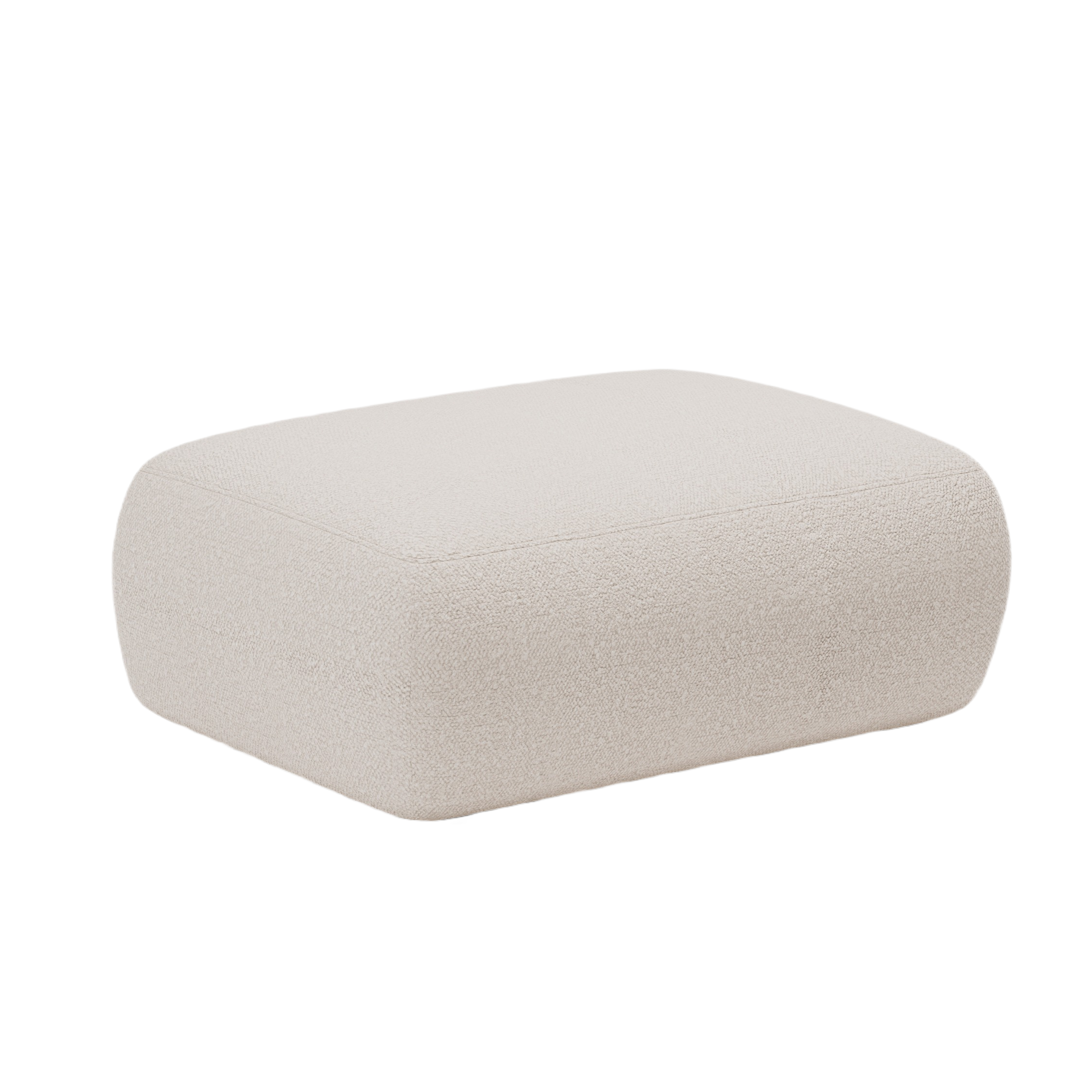 Rechteckiger Hocker KATE beige Boucle