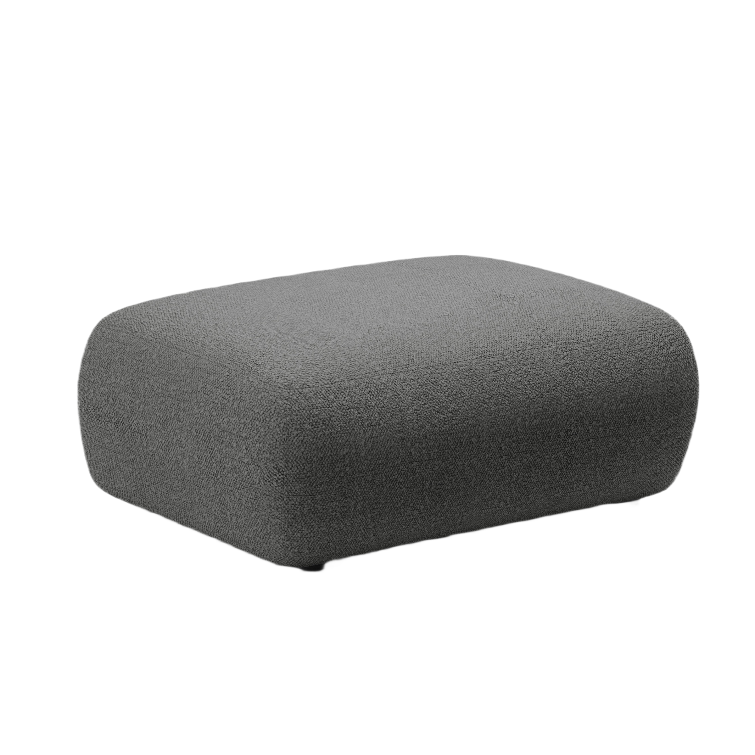Rechteckiger Hocker KATE dunkelgrau Boucle