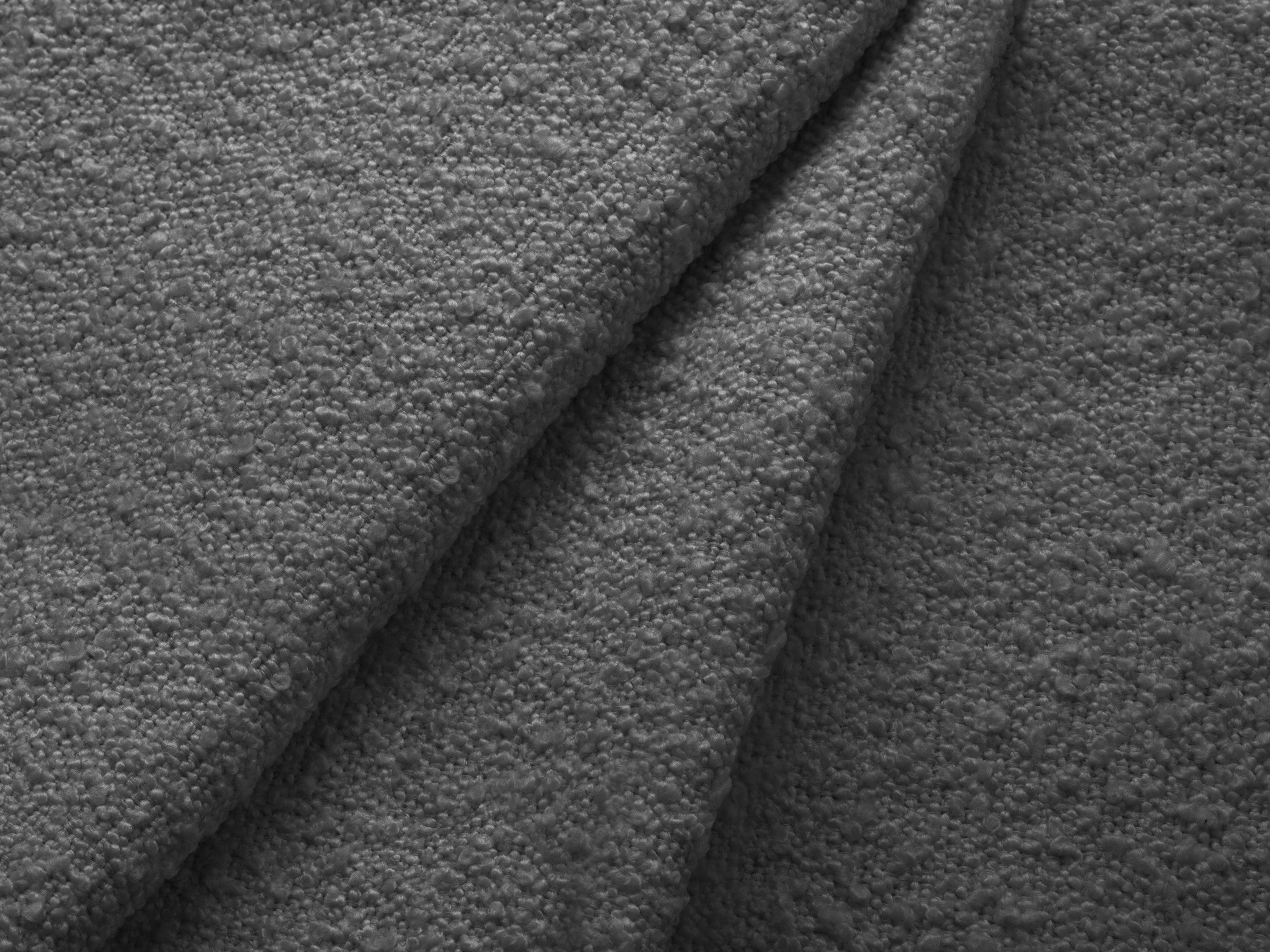 Rechteckiger Hocker KATE dunkelgrau Boucle