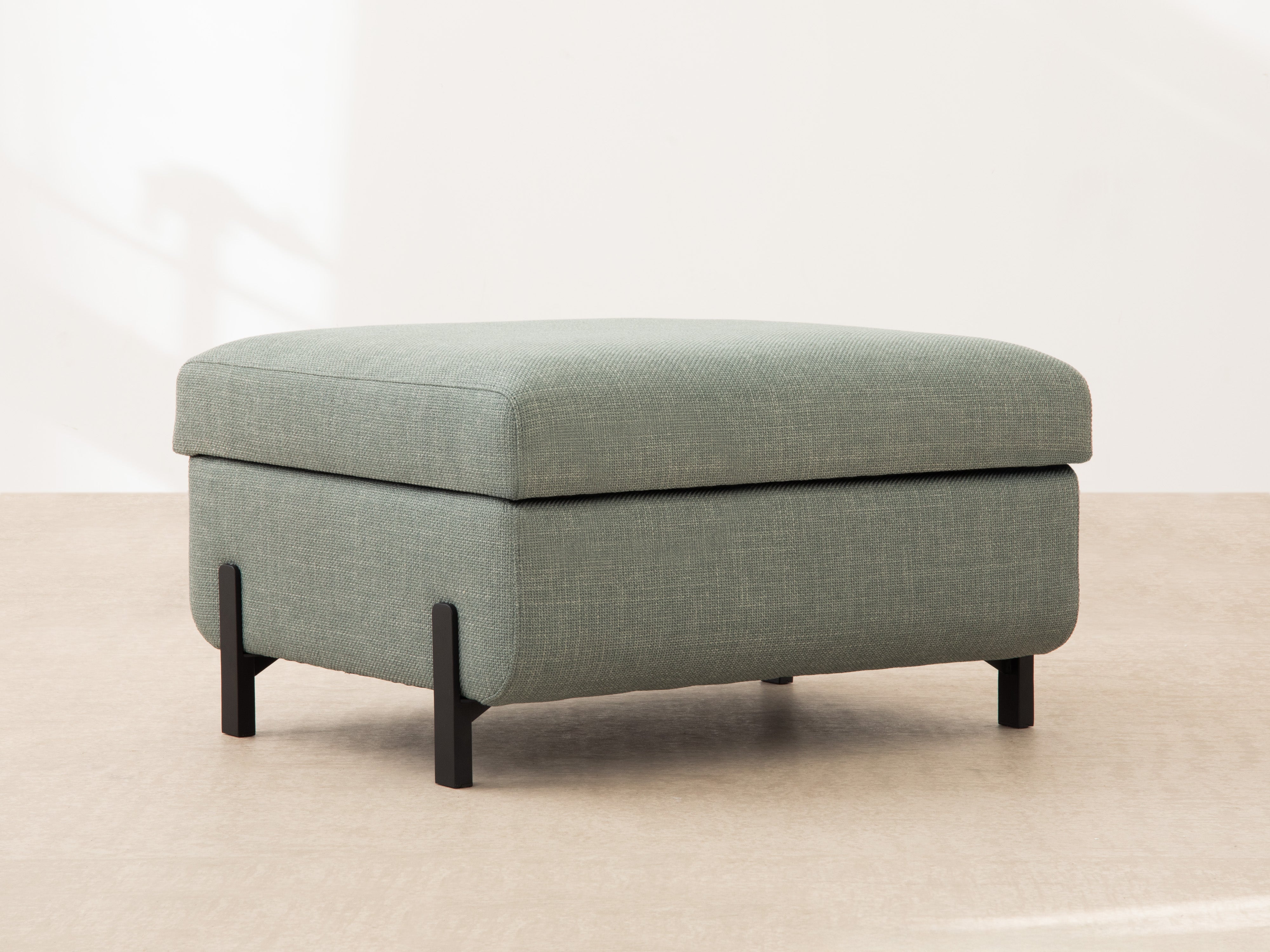 PUF mit Box, "Gloria", 1 Sitz, Dunkelgrau, 87x72x46
In Europa gemacht
