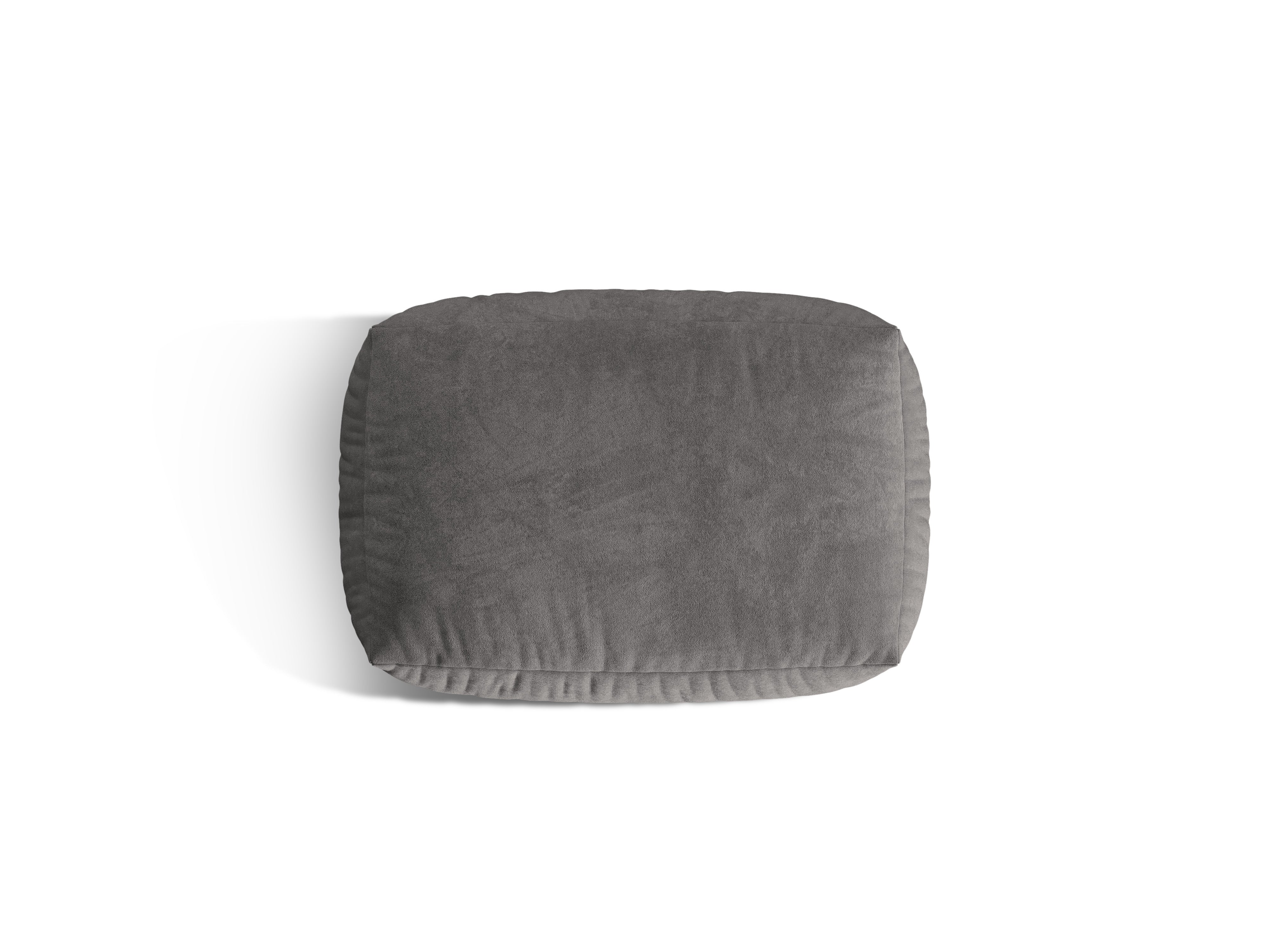 Martina Grey Velvet Pouf