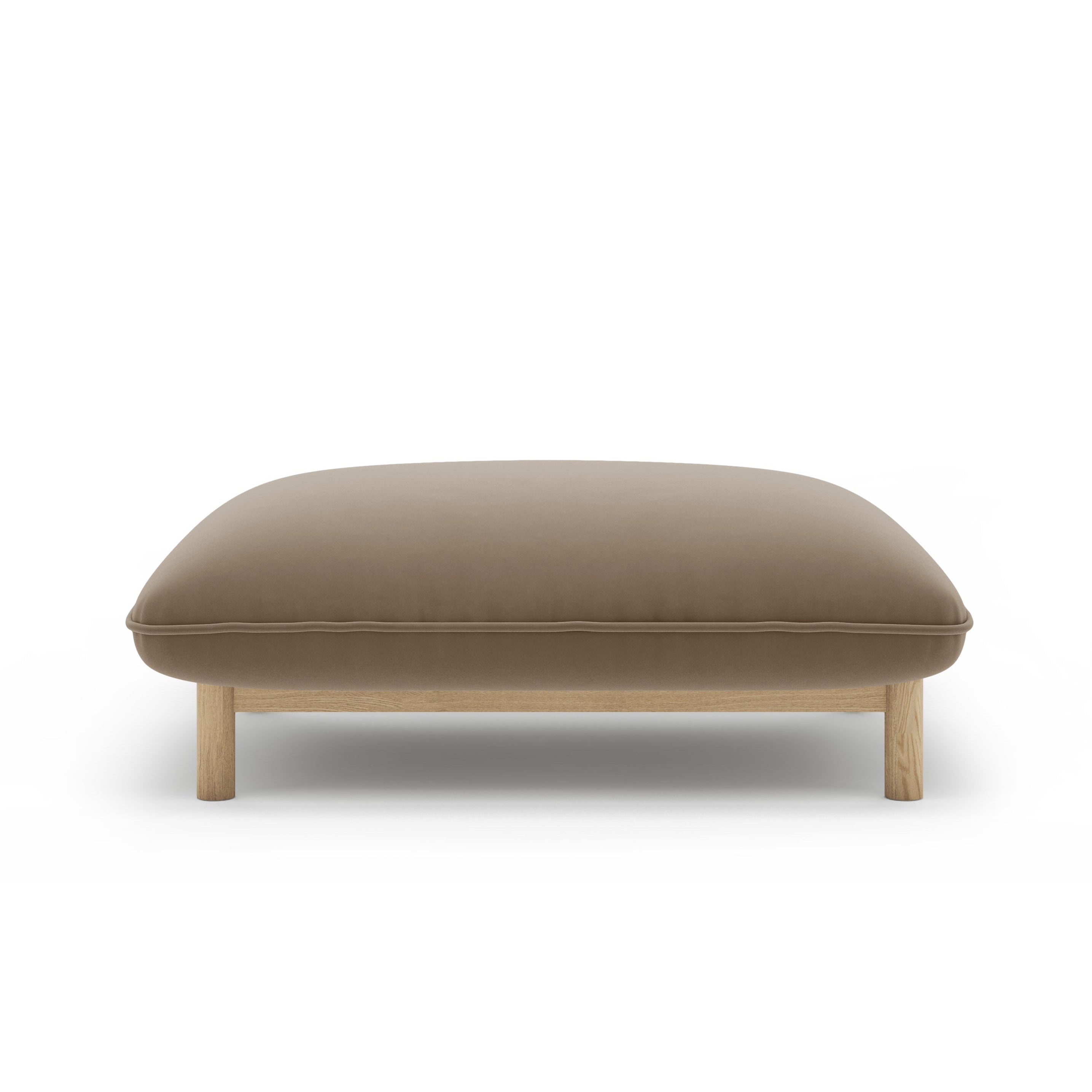 ADA light brown velvet pouf