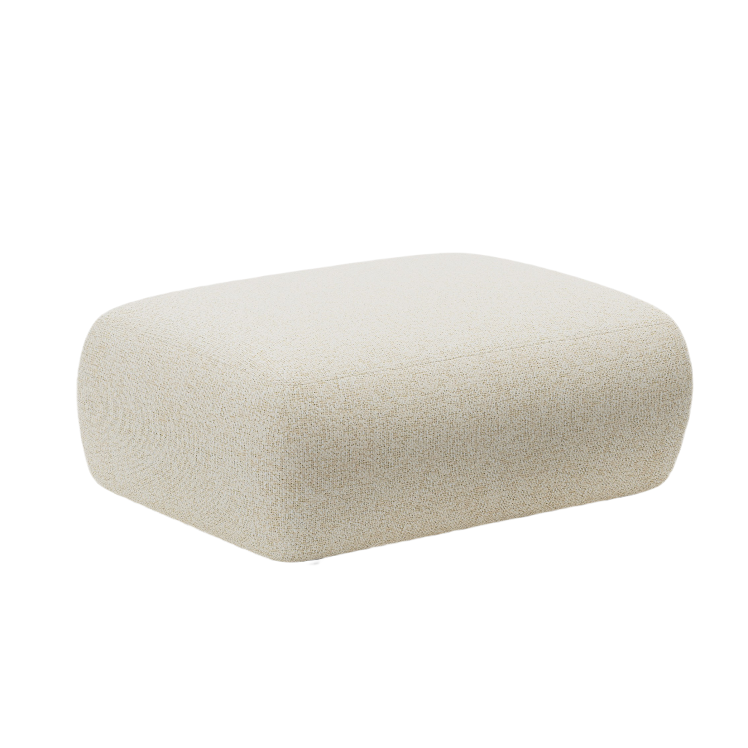 Rechteckiger Hocker KATE hellbeige Melange
