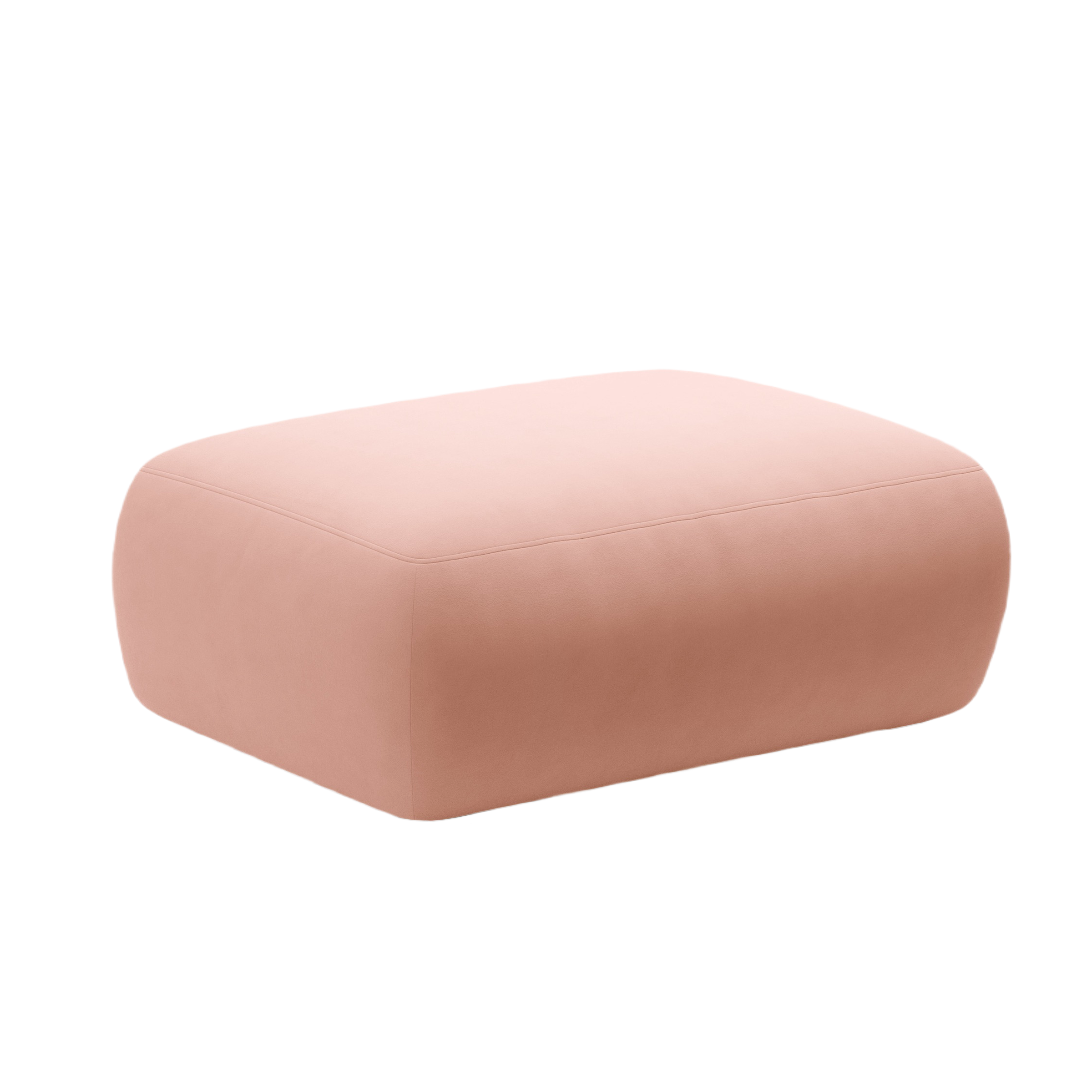 Rechteckiger Samtpouf KATE rosa