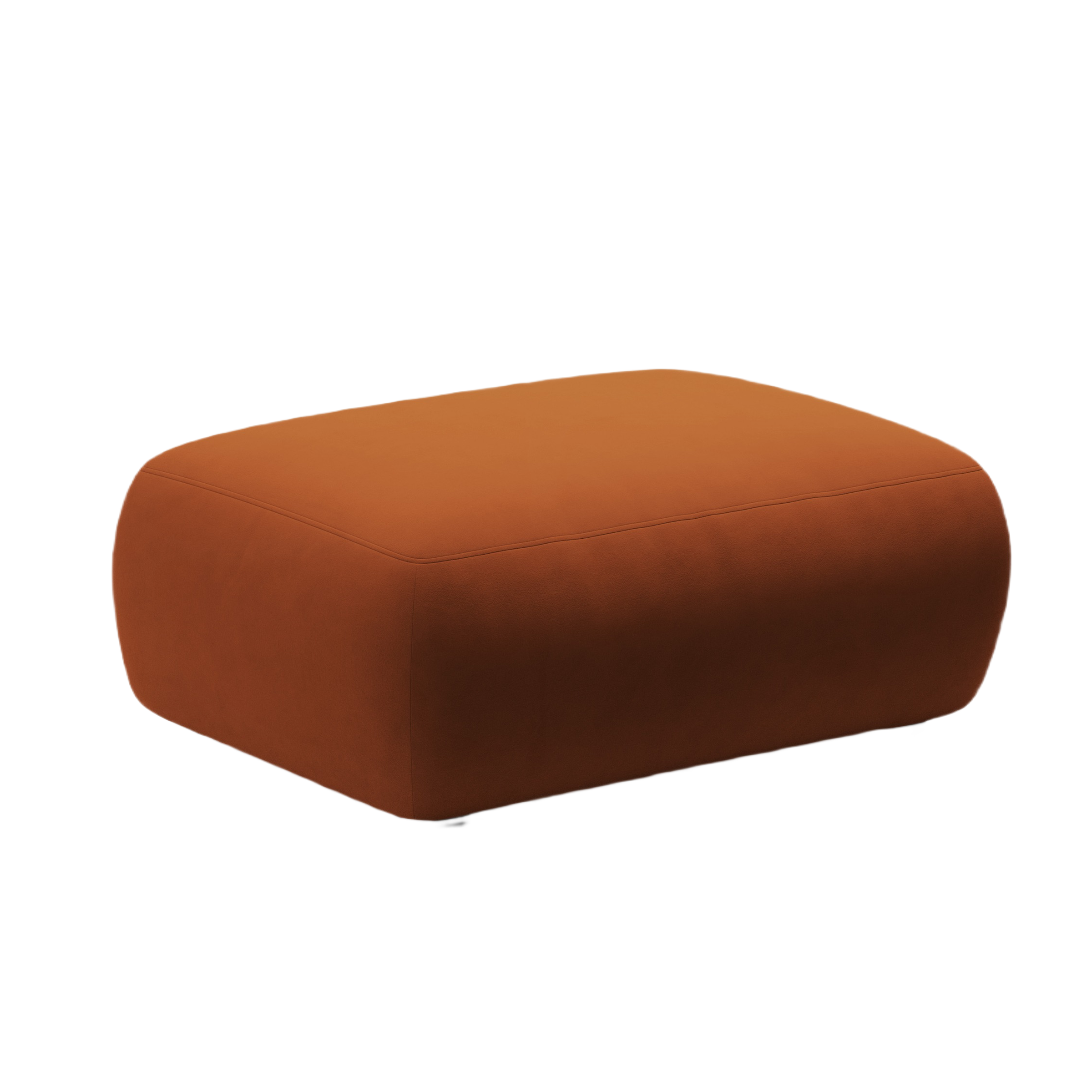 Rechteckiger Samtpouf KATE Terrakotta