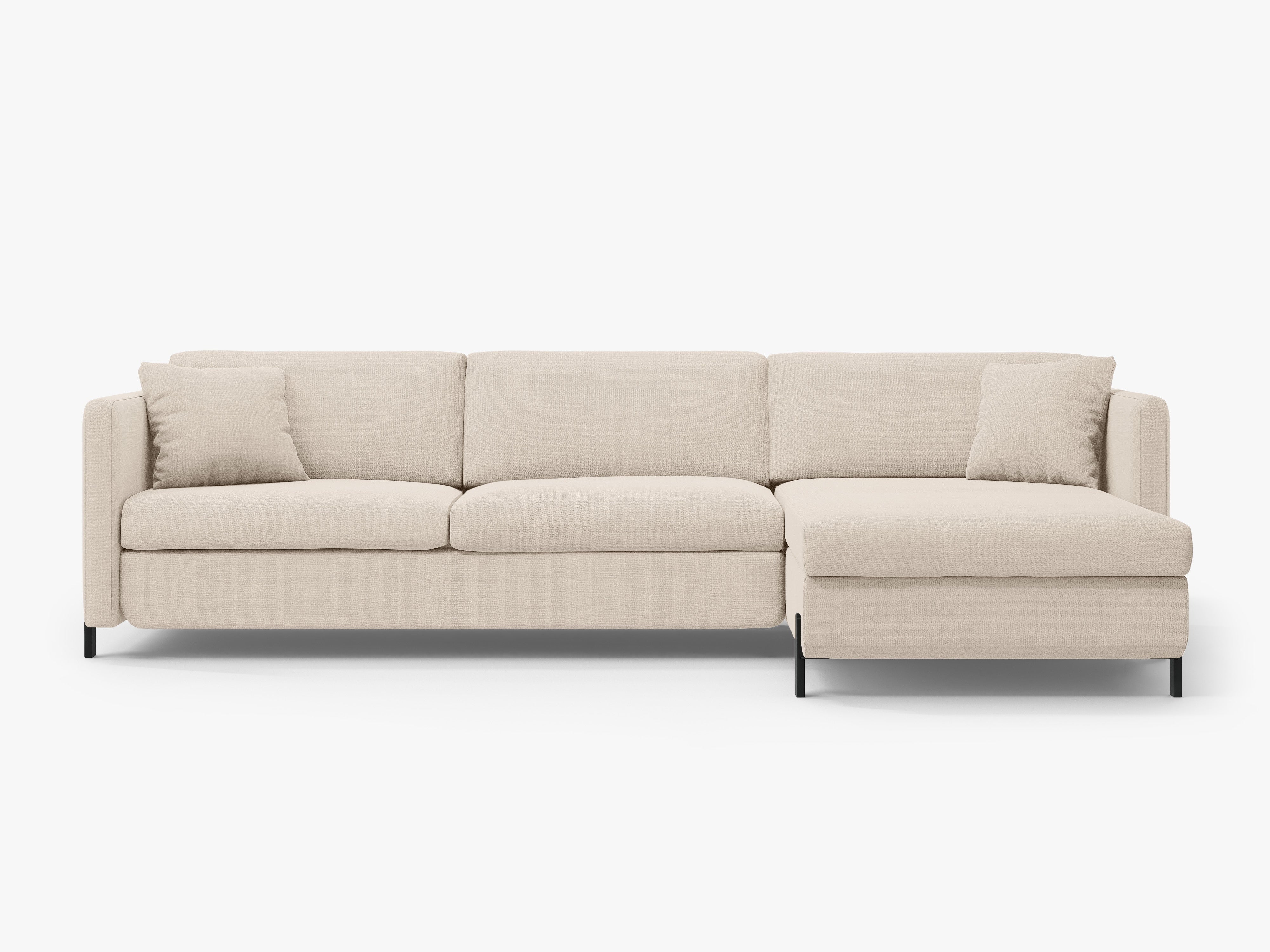 Right Corner Sofa with Bed Function and Box, "Gloria", 5 Seats, Beige, 280x170x80
Made in Europe