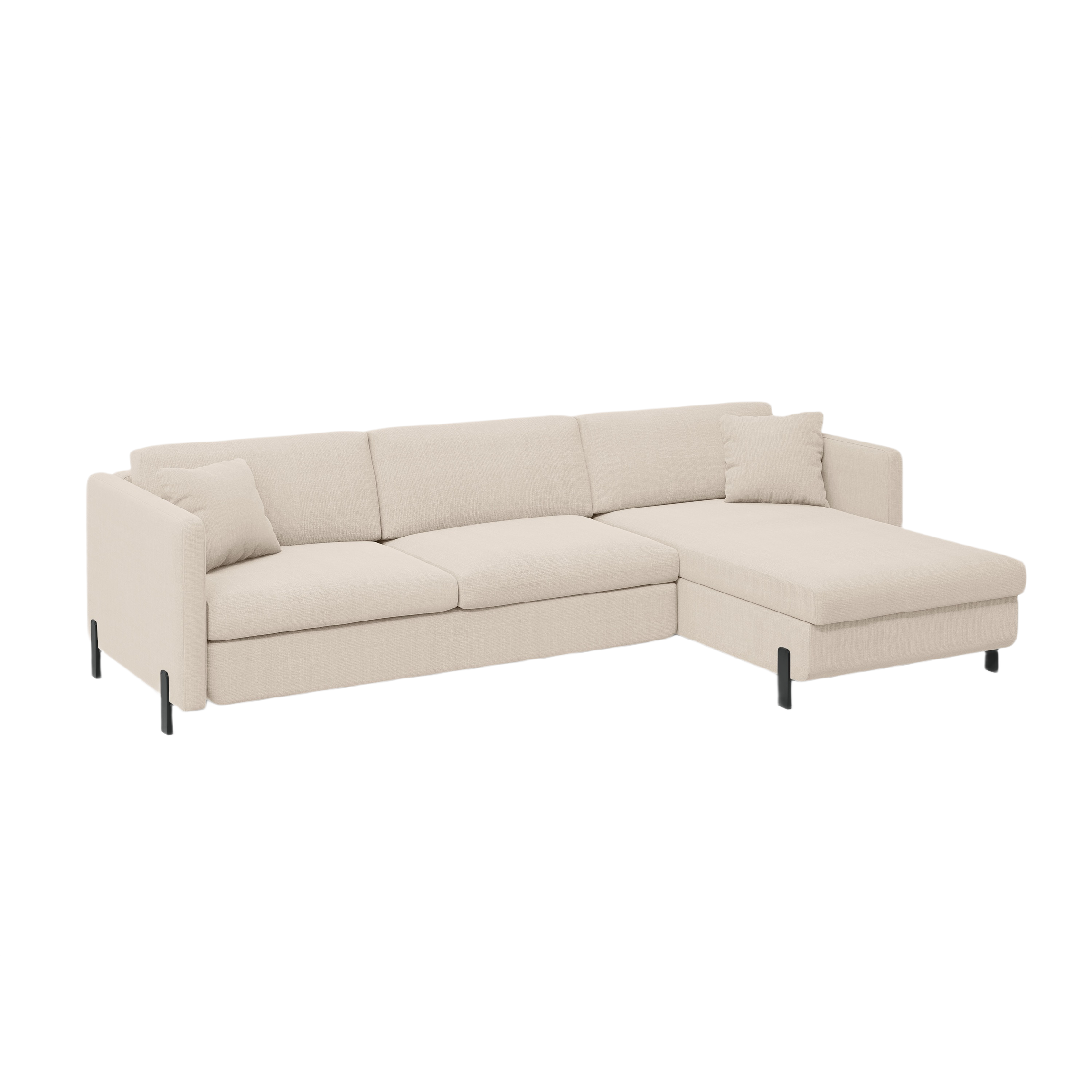 Right Corner Sofa with Bed Function and Box, "Gloria", 5 Seats, Beige, 280x170x80
Made in Europe