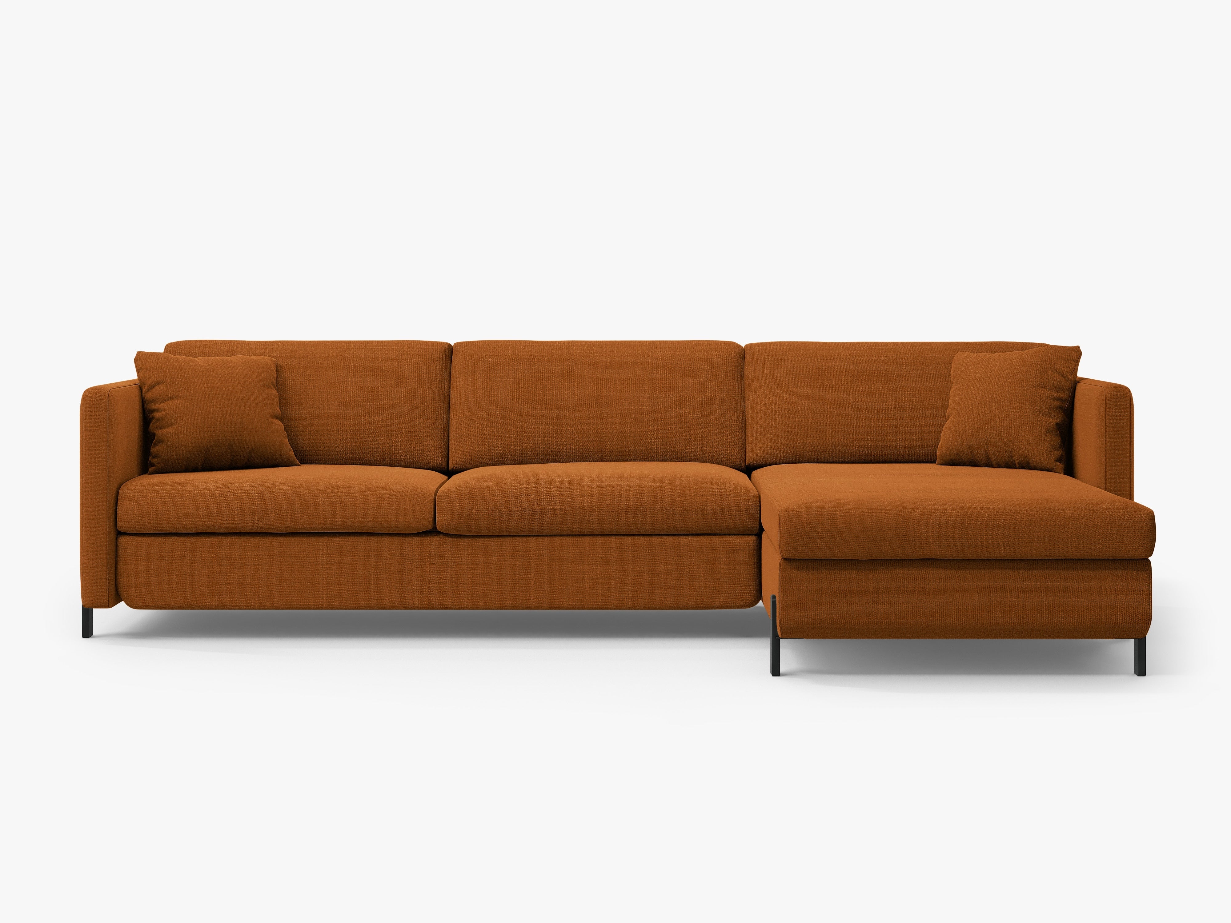 Right Corner Sofa with Bed Function and Box, "Gloria", 5 Seats, Brick, 280x170x80
Made in Europe