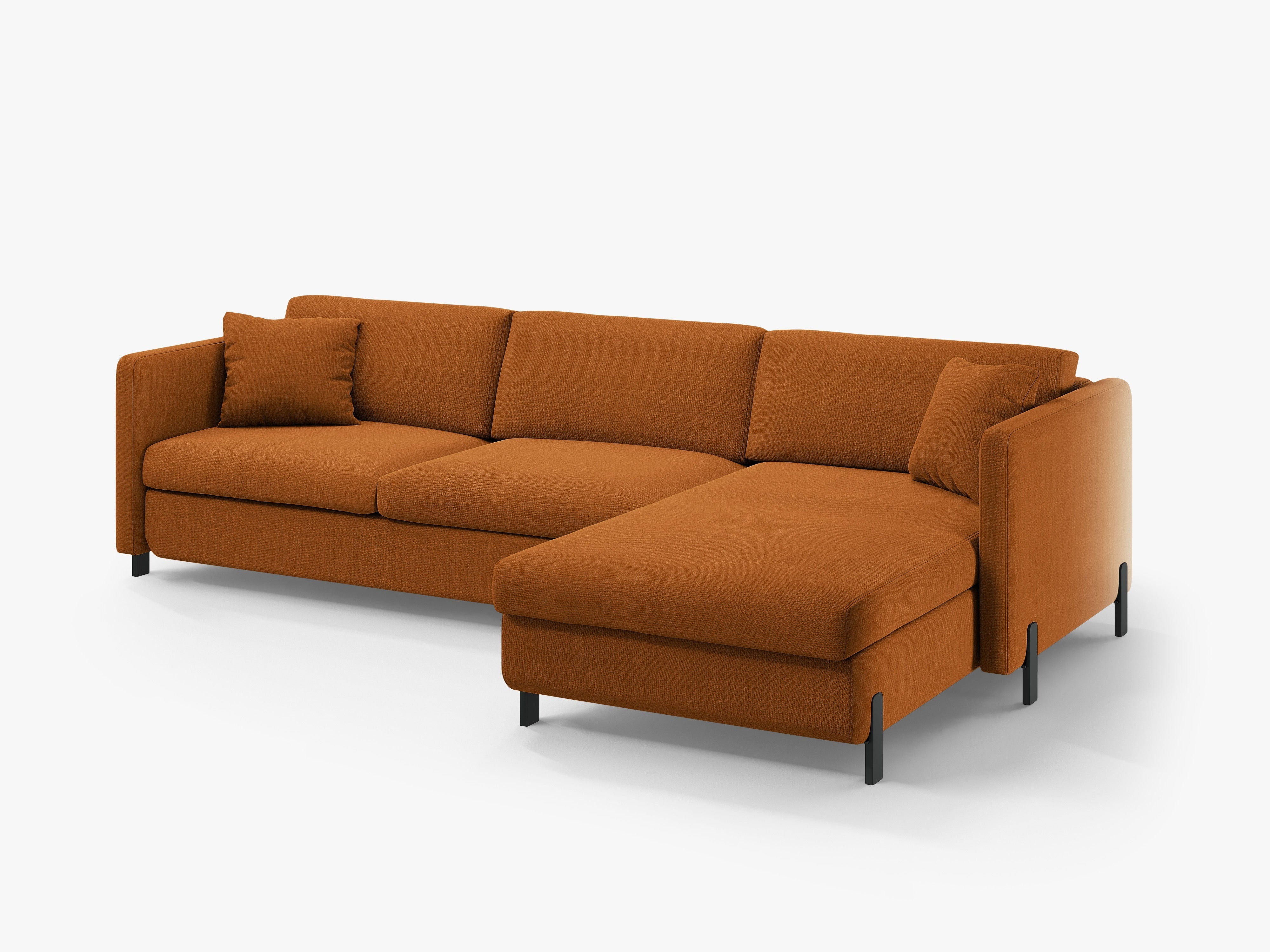 Right Corner Sofa with Bed Function and Box, "Gloria", 5 Seats, Brick, 280x170x80
Made in Europe