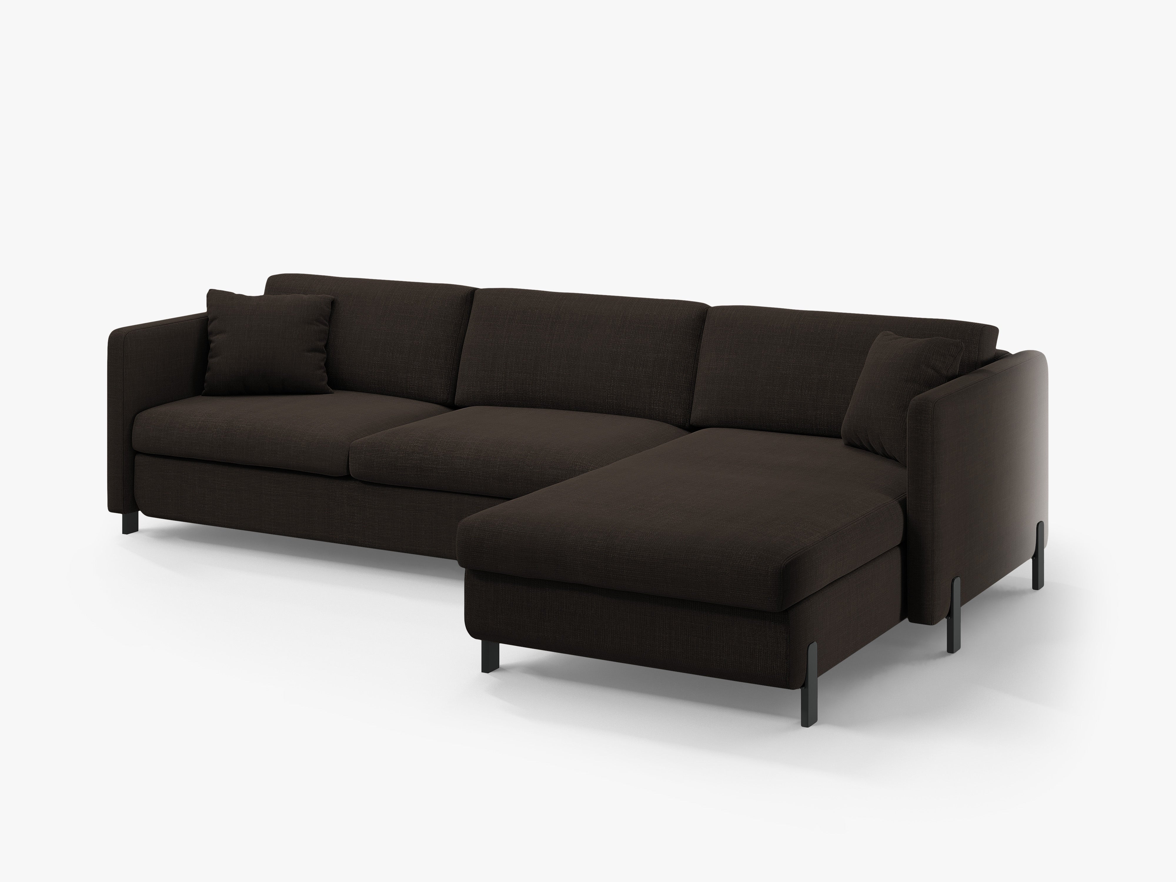 Right Corner Sofa with Bed Function and Box, "Gloria", 5 Seats, Dark Gray, 280x170x80
Made in Europe