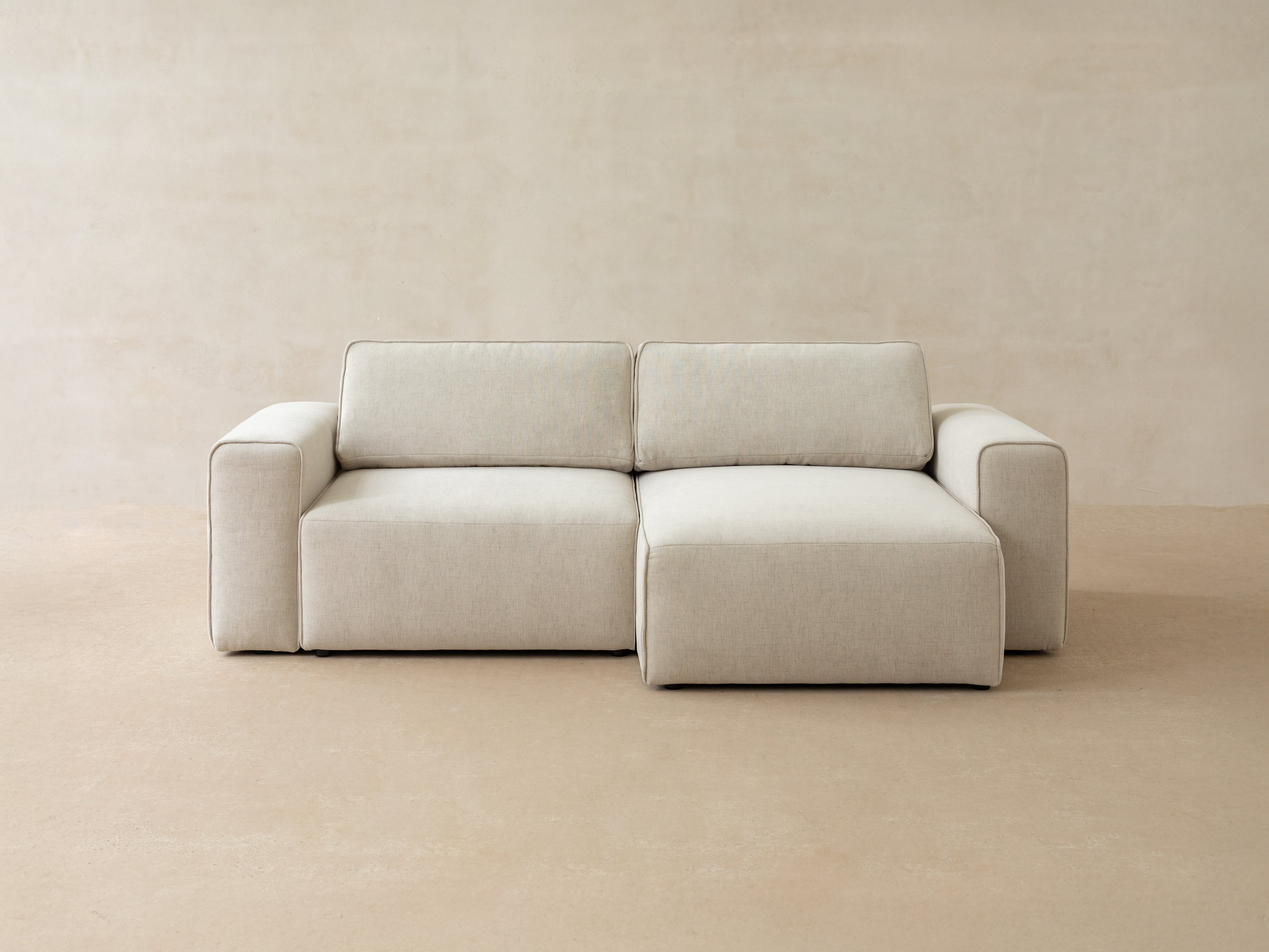 Samt-Ecksofa linksseitig 3-sitzig mit Schlaffunktion VICTOR blau