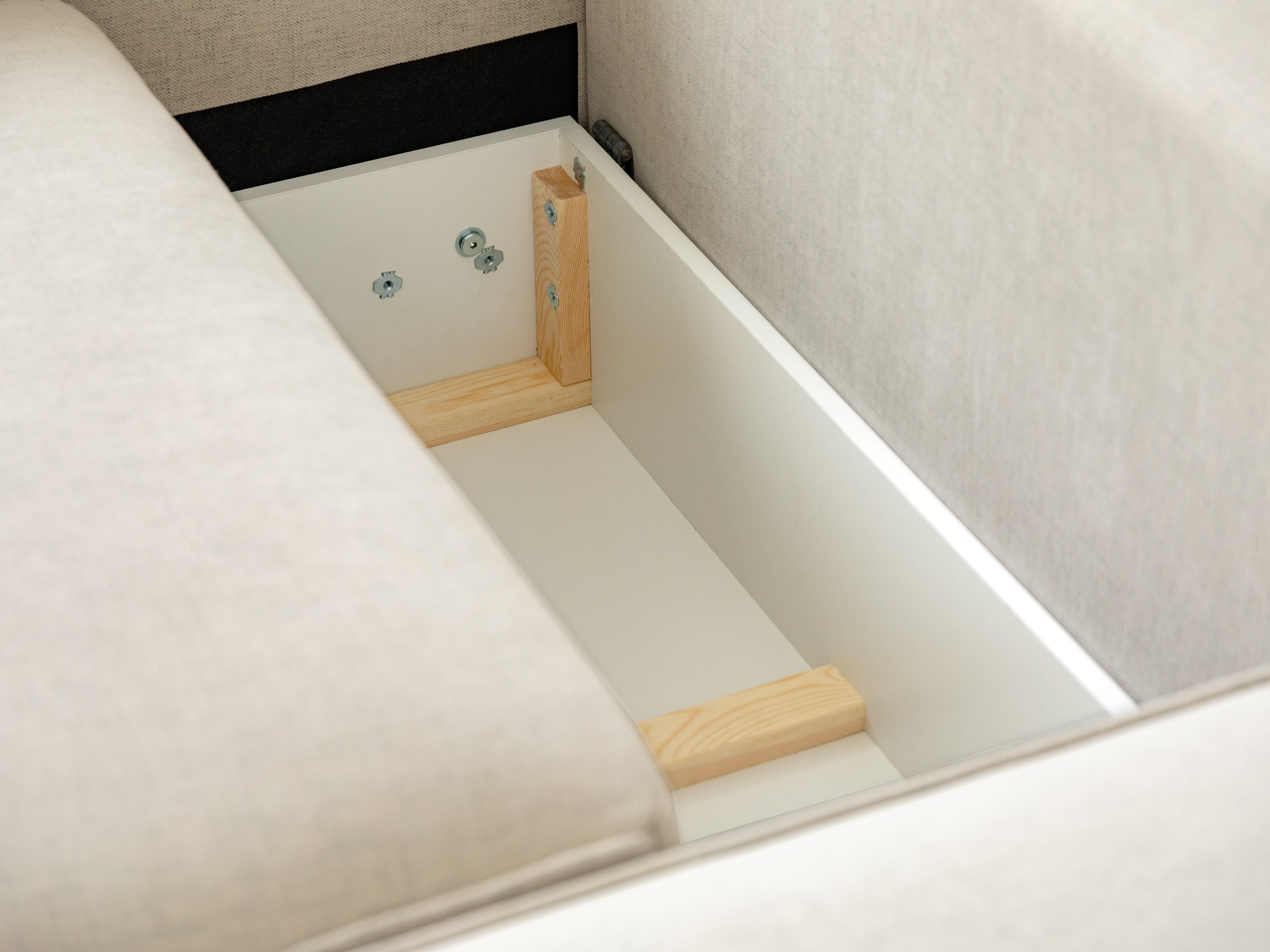 Samt-Ecksofa linksseitig 3-sitzig mit Schlaffunktion VICTOR blau