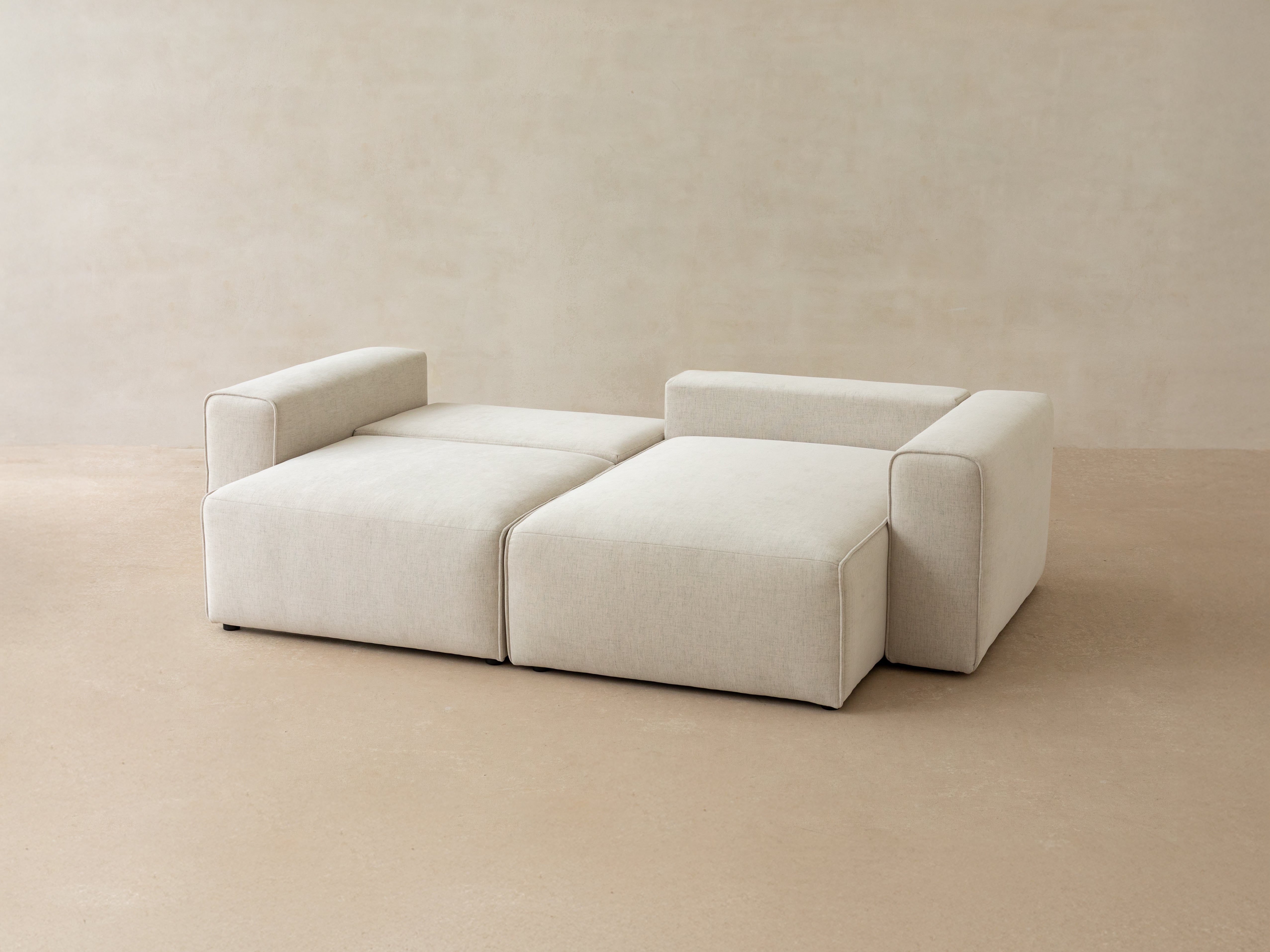 Black velvet left-sided 3-seater sofa bed VICTOR