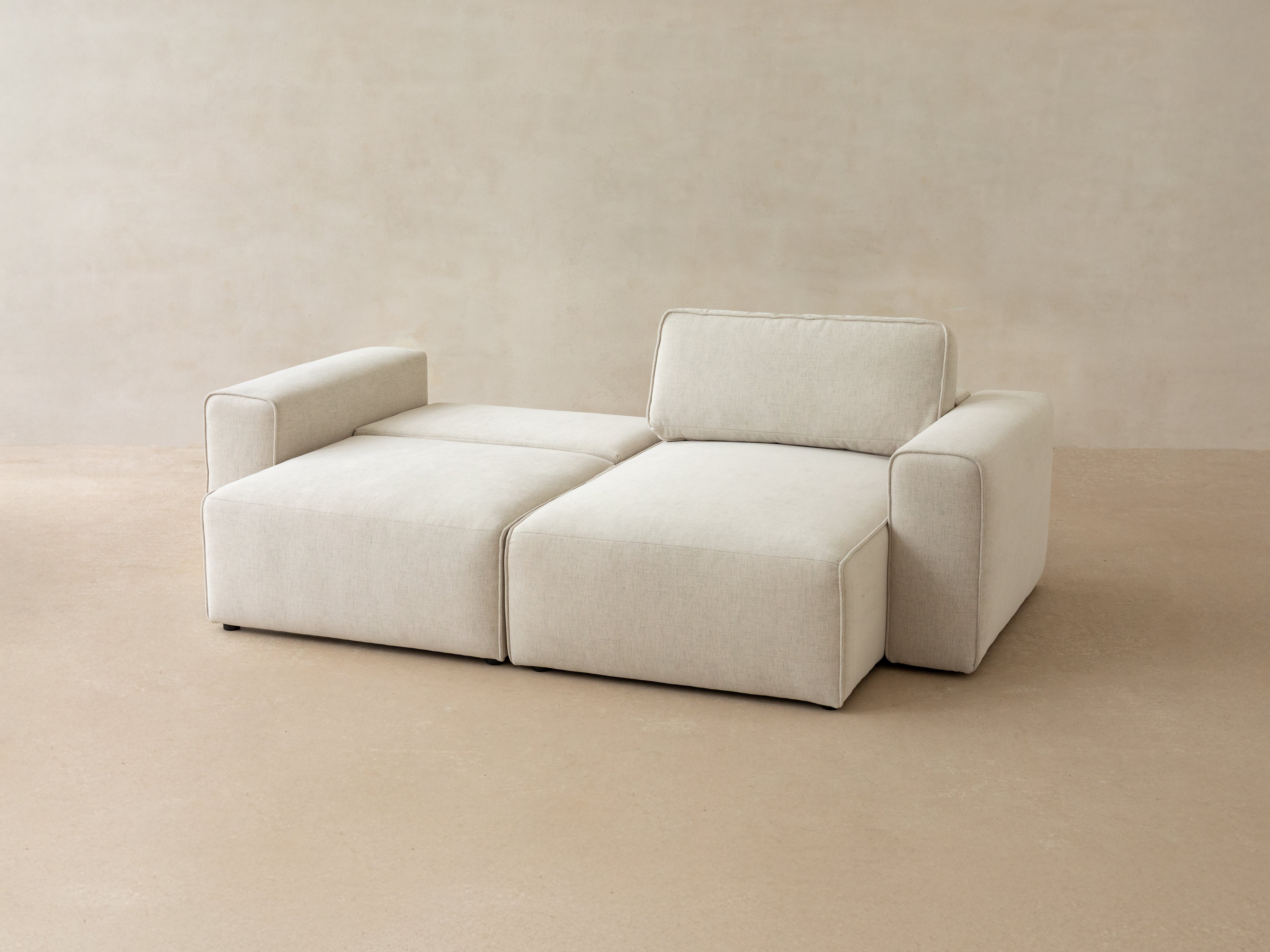 Samt-Ecksofa linksseitig 3-sitzig mit Schlaffunktion VICTOR blau