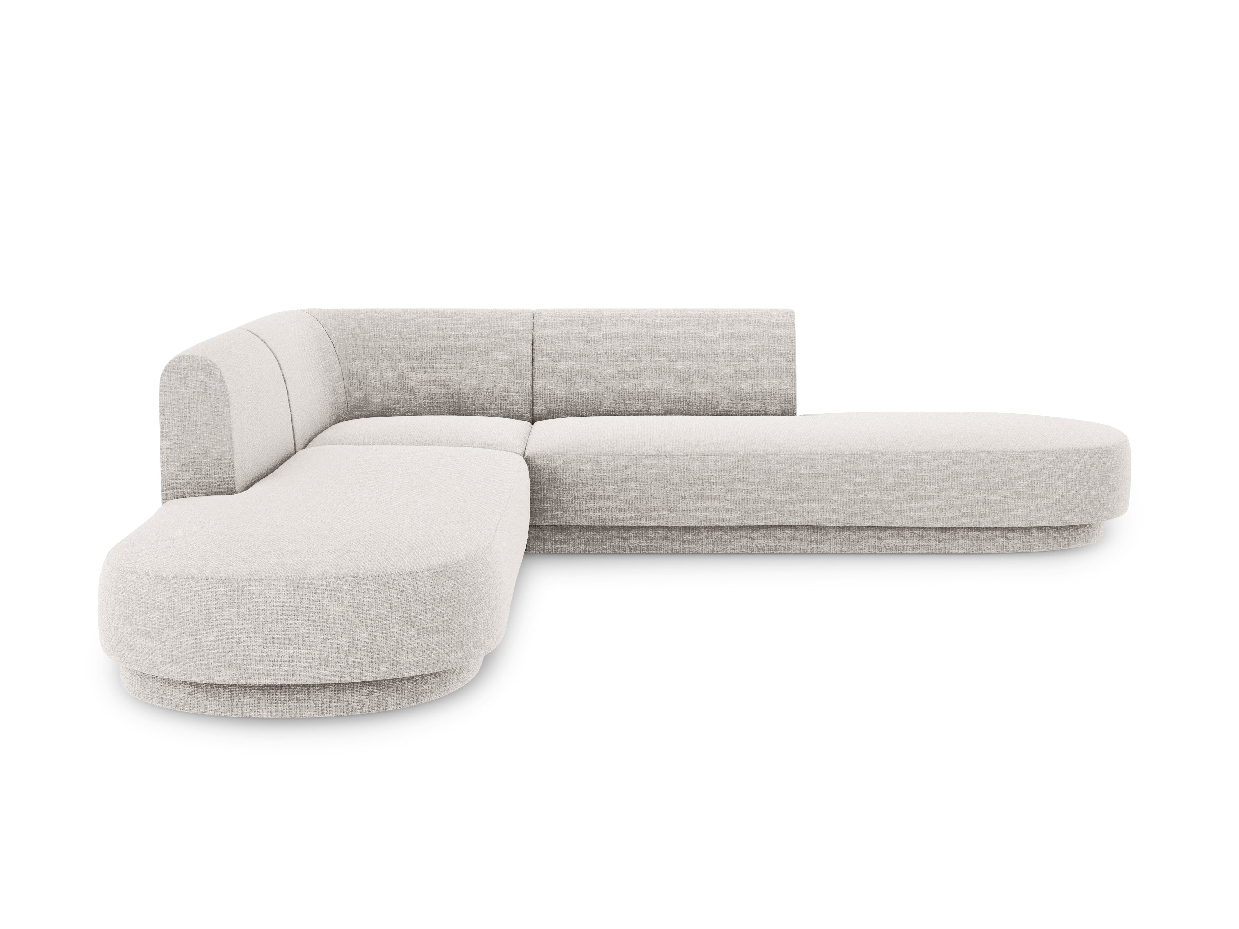 5-seater Corner Sofa MILEY gray chenille