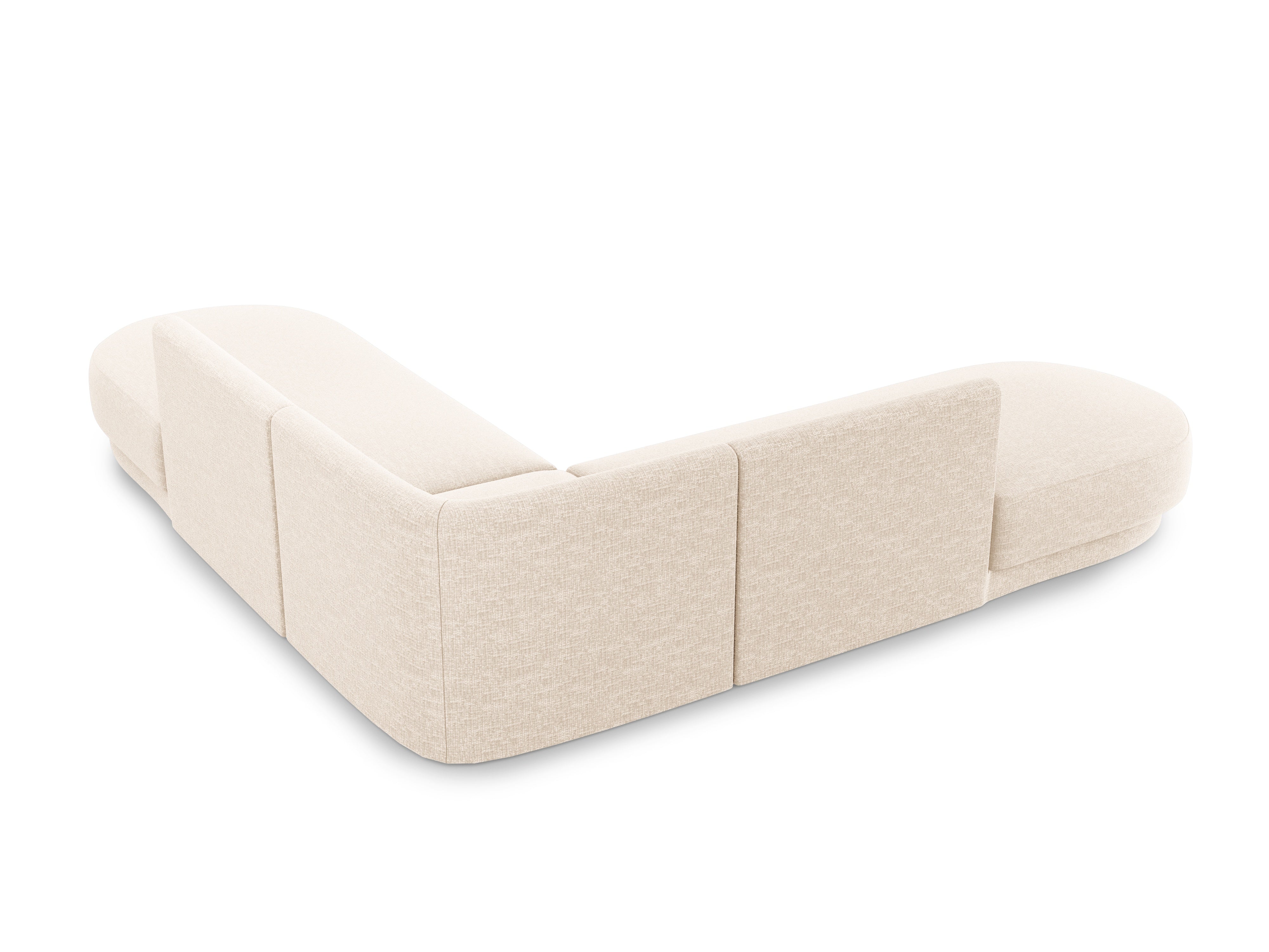 5-seater Corner Sofa MILEY ivory chenille