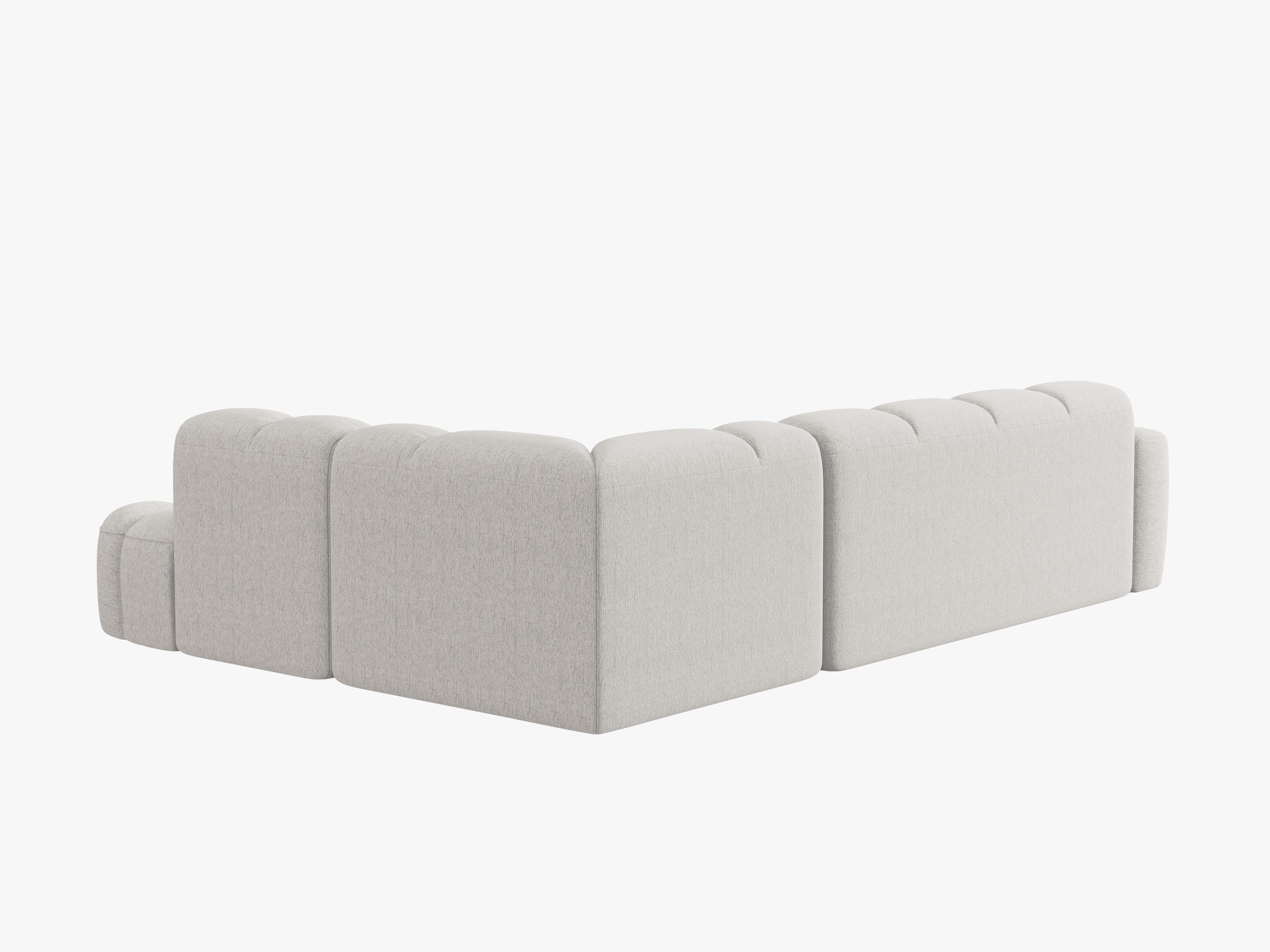 right-hand corner sofa LISA light gray chenille