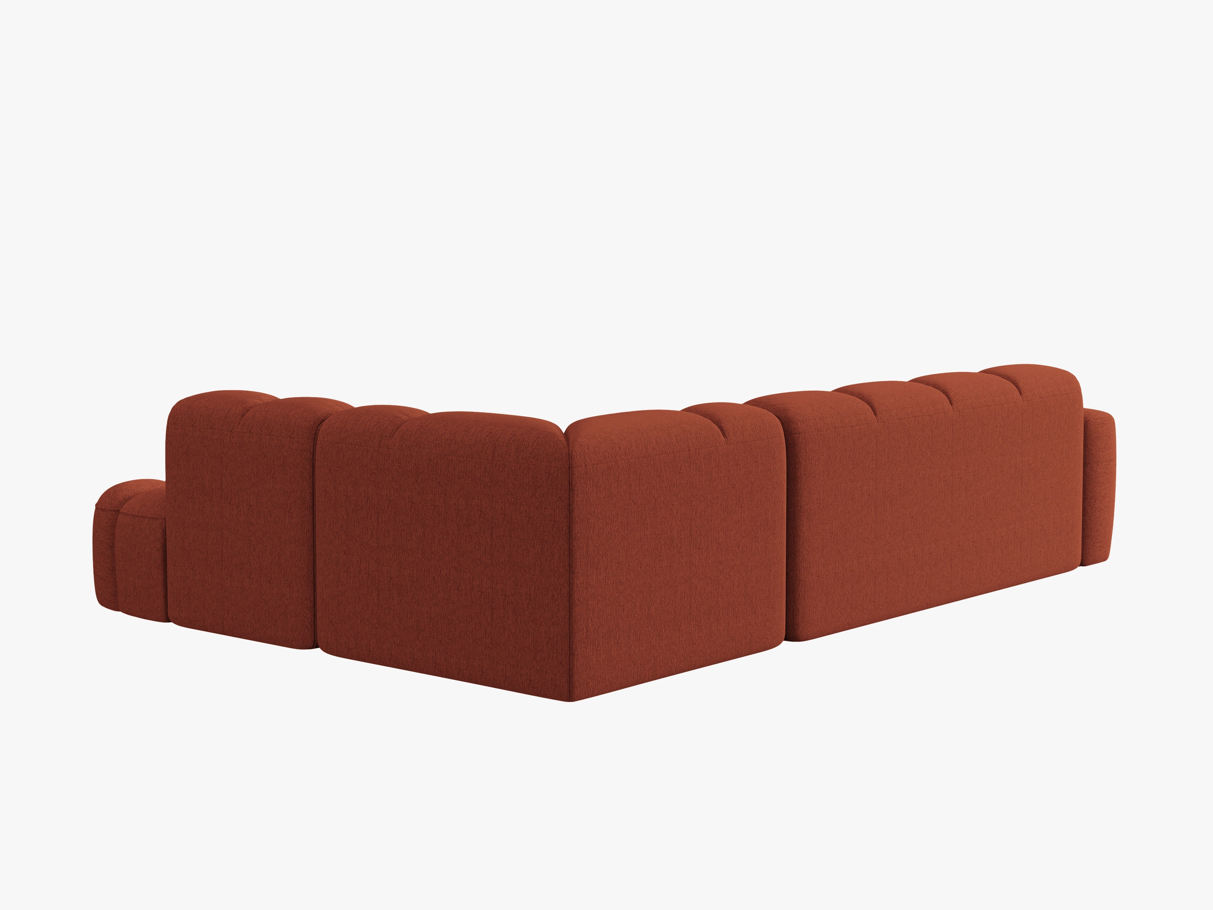 Right-hand corner sofa LISA terracotta chenille