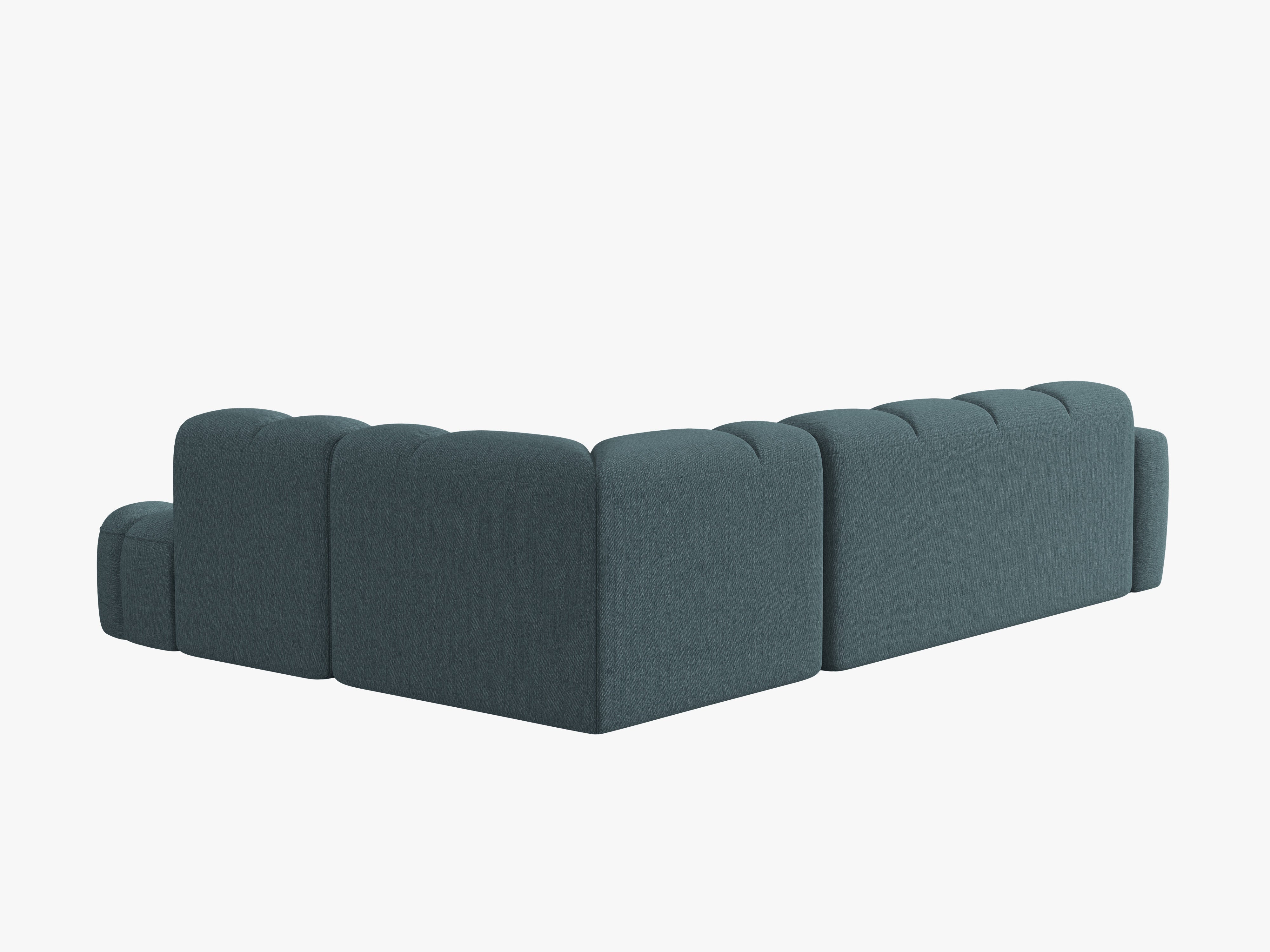 Right-facing corner sofa LISA light blue chenille