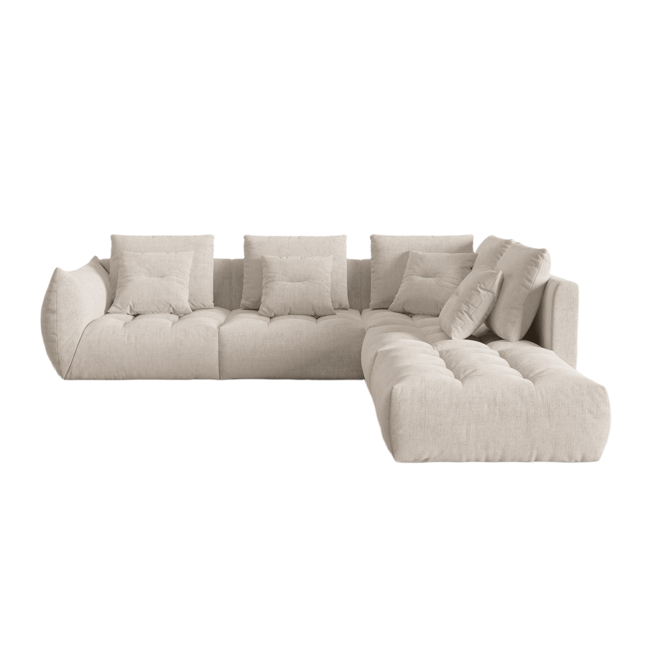 Modular Right Corner Sofa, "Bloom", 4 Seats, Dark Beige, 316x310x95
Made in Europe