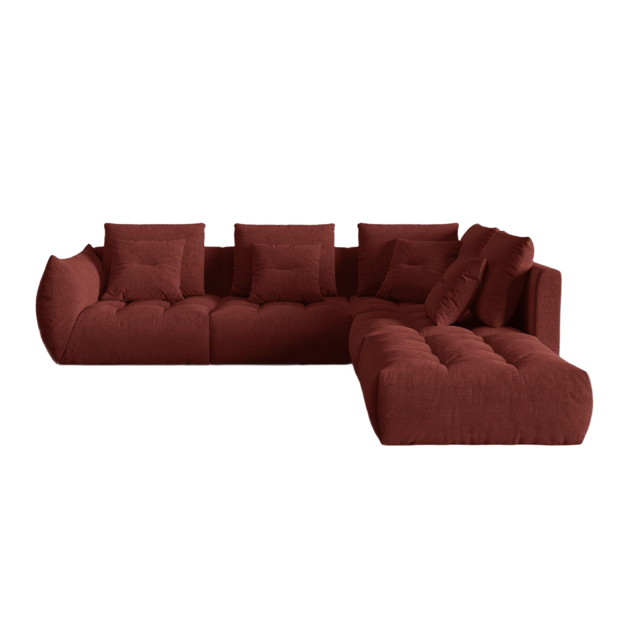 Modular Right Corner Sofa, "Bloom", 4 Seats, Red, 316x310x95
Made in Europe